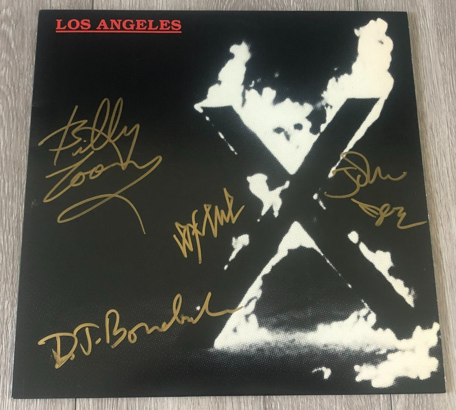X FULL BAND SIGNED AUTOGRAPH LOS ANGELES VINYL RECORD ALBUM LP EXENE CERVENKA +3
