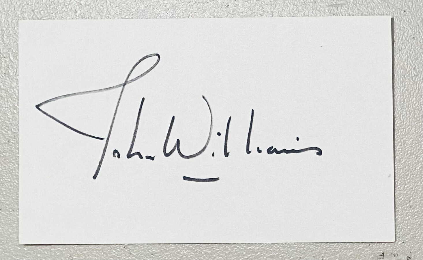 John Williams Signed Autographed 3x5 Card Beckett BAS Letter Star Wars Jaws 4
