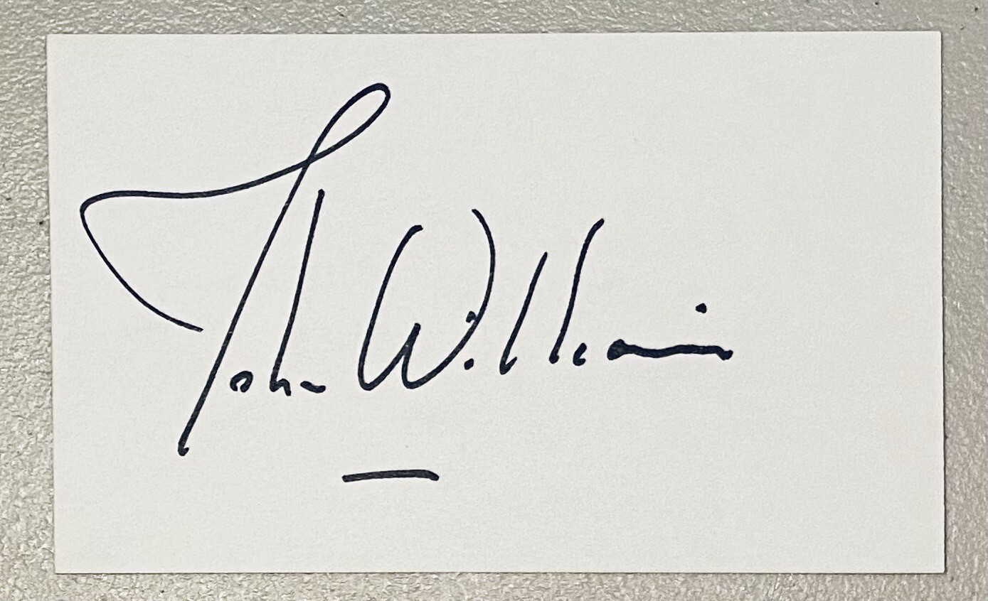 John Williams Signed Autographed 3x5 Card Beckett BAS Letter Star Wars Jaws 2

