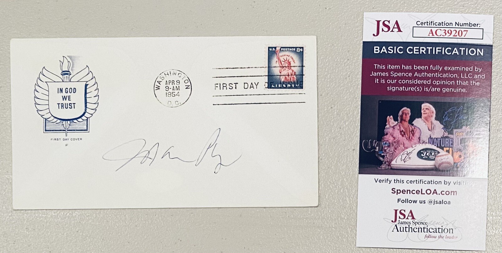 Mario Puzo Signed Autographed First Day Cover JSA Certified The Godfather
