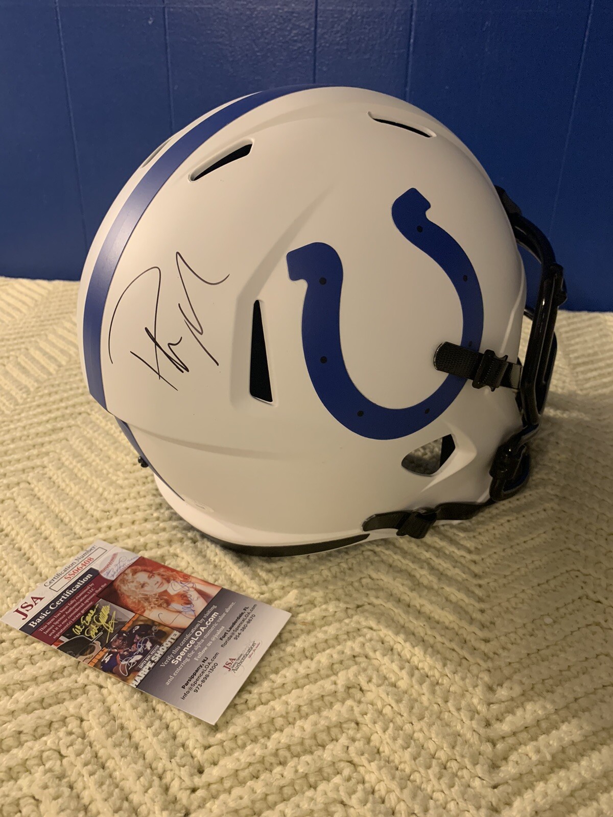 Pat McAfee Signed Full Size Helmet Indianapolis Colts F/S JSA Authentication COA
