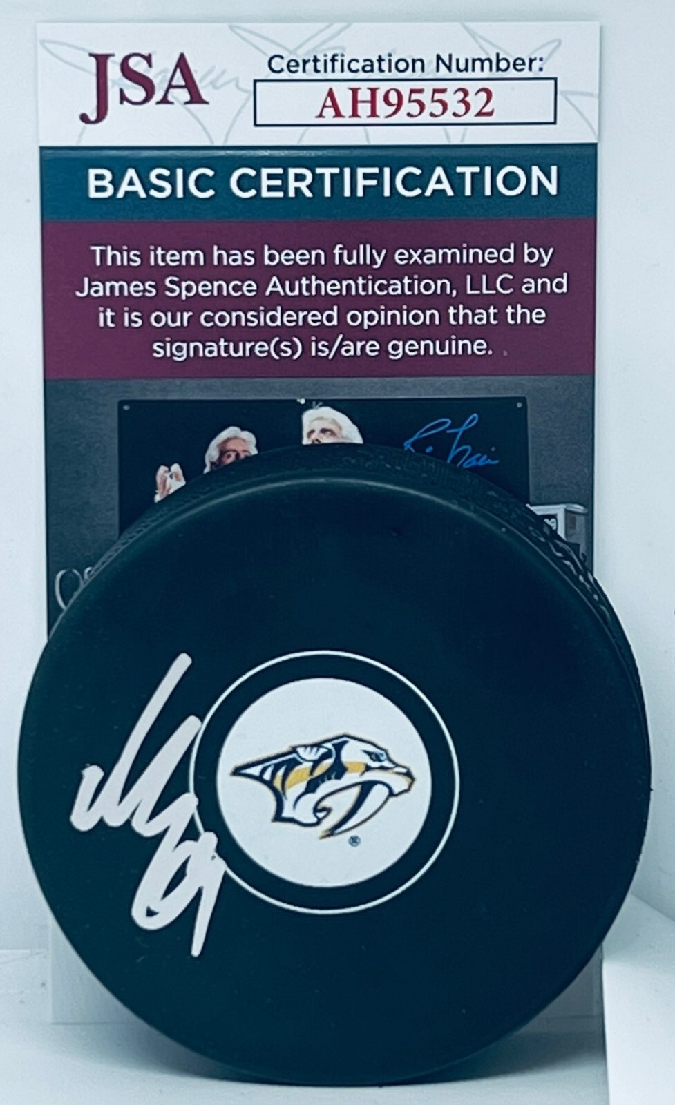 Mikael Granlund signed Nashville Predators Puck autographed Preds JSA