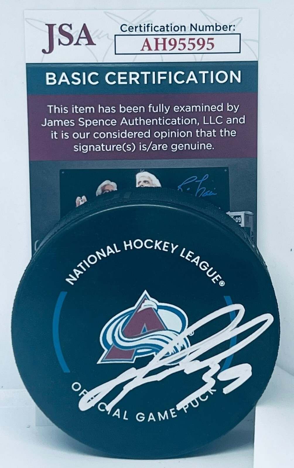 Pavel Francouz signed Colorado Avalanche Official Game Puck autographed Avs JSA