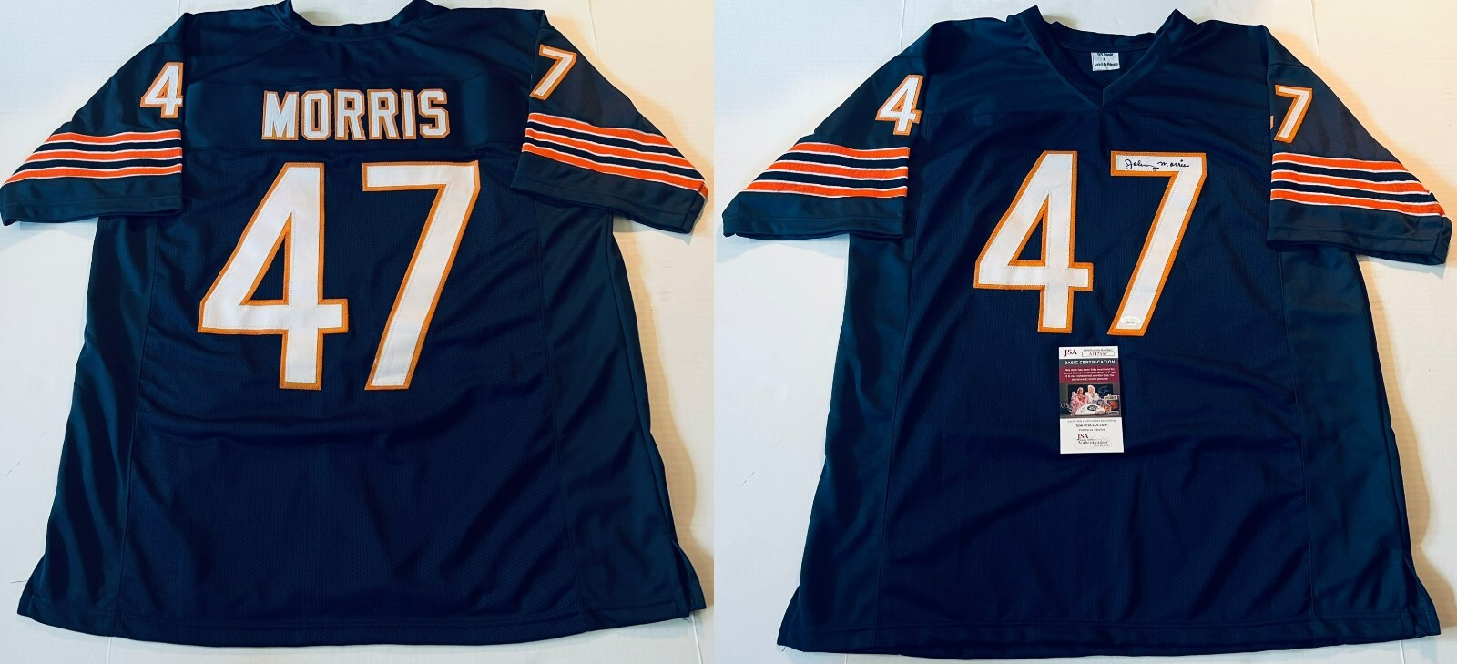 Johnny Morris Chicago Bears signed XL Custom jersey autographed JSA

