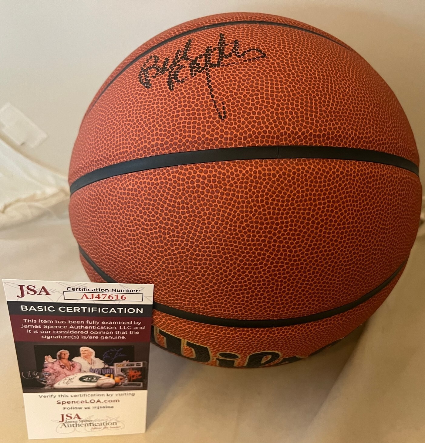 Bill Raftery Seton Hall Pirates signed NCAA Basketball Ball autographed JSA
