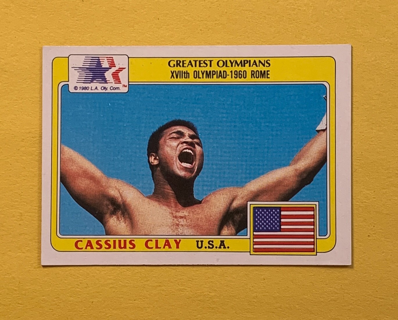 1983 TOPPS HISTORY'S GREATEST OLYMPIANS CASSIUS CLAY #92