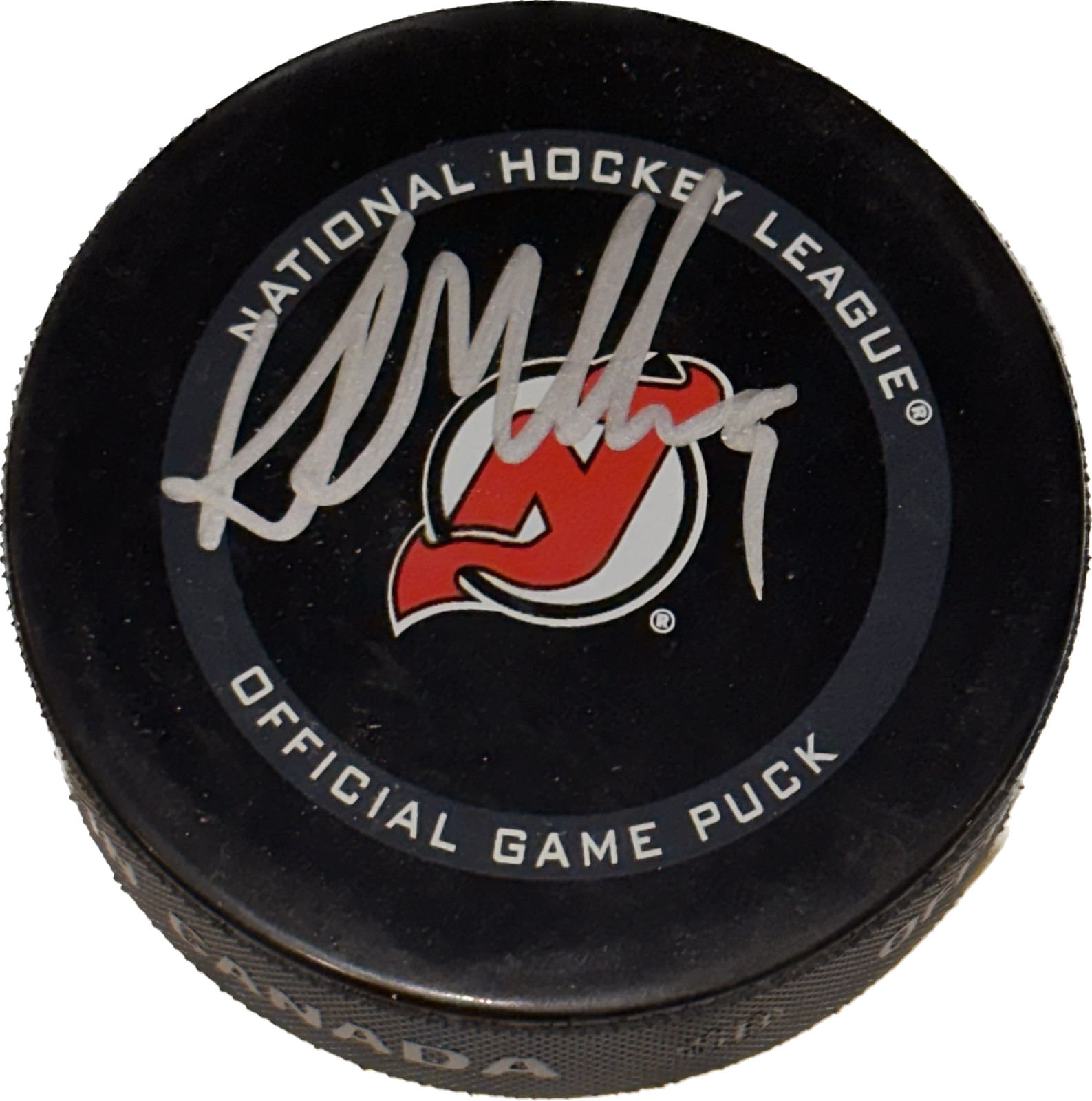 KIRK MULLER Signed New Jersey DEVILS Official GAME Puck Beckett Auth BAS
