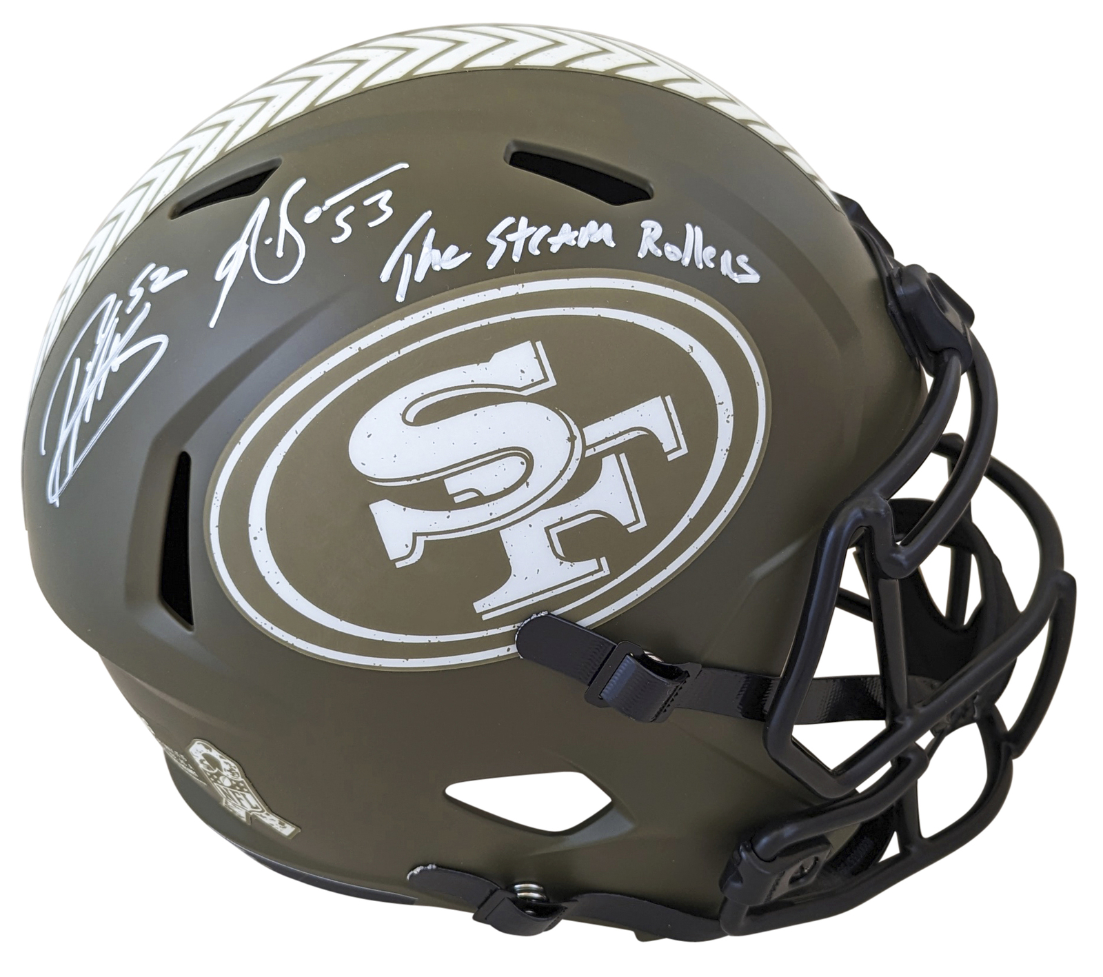 Patrick Willis & Navorro Bowman Signed STS Full Size Speed Rep Helmet BAS Wit
