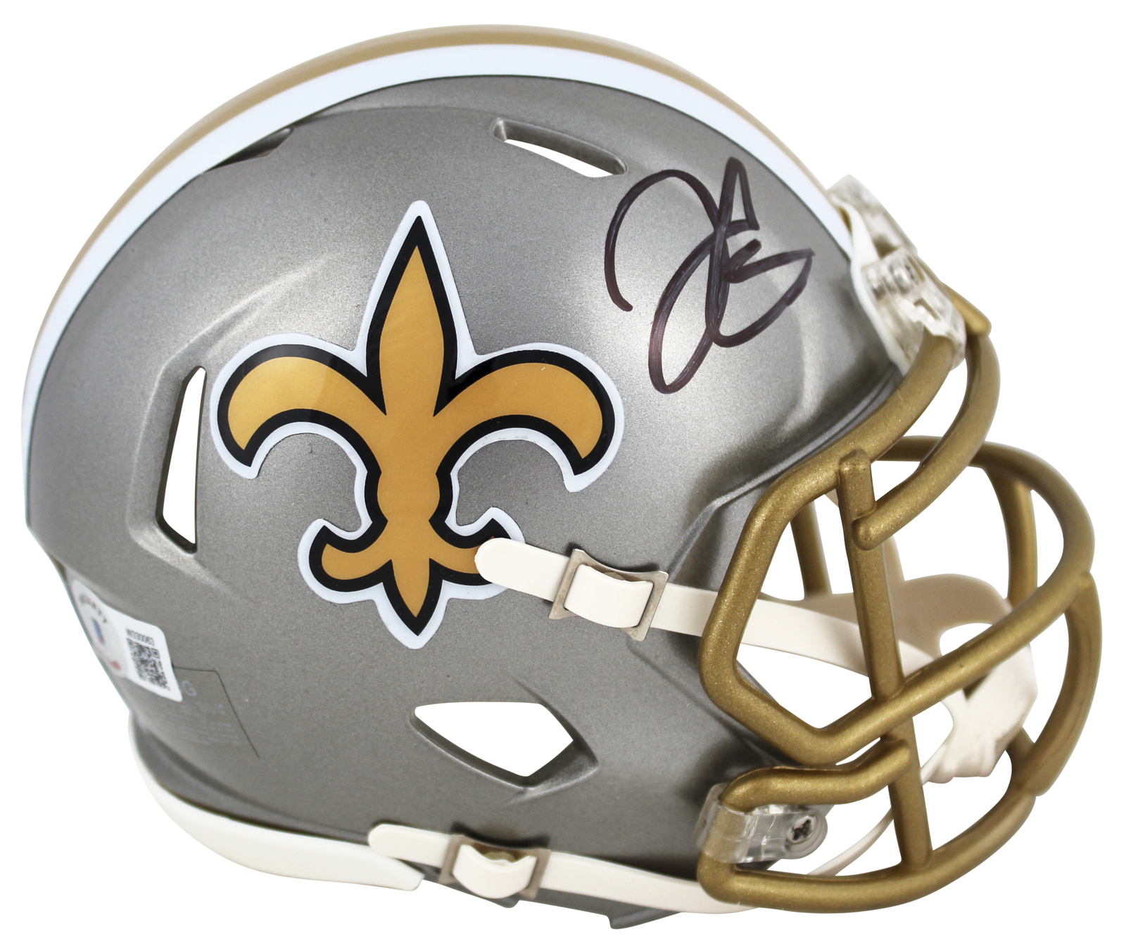 Saints Derek Carr Authentic Signed Flash Speed Mini Helmet BAS Witnessed
