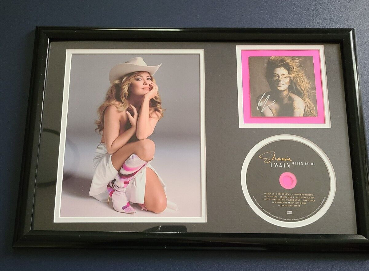 SHANIA TWAIN signed autographed CD insert matted and framed
