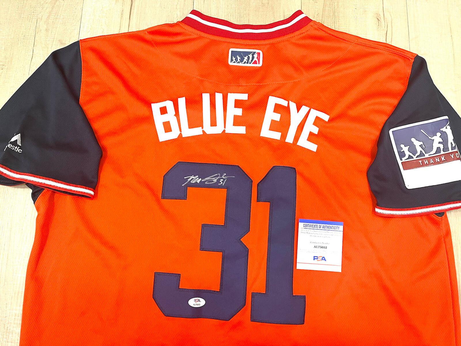 Max Scherzer signed Washington Nationals Jersey Blue Eye Nickname PSA DNA Cert