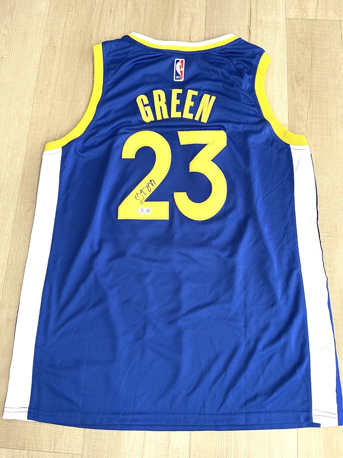 Draymond Green hand signed Golden State Warriors Jersey Beckett Cert BAS