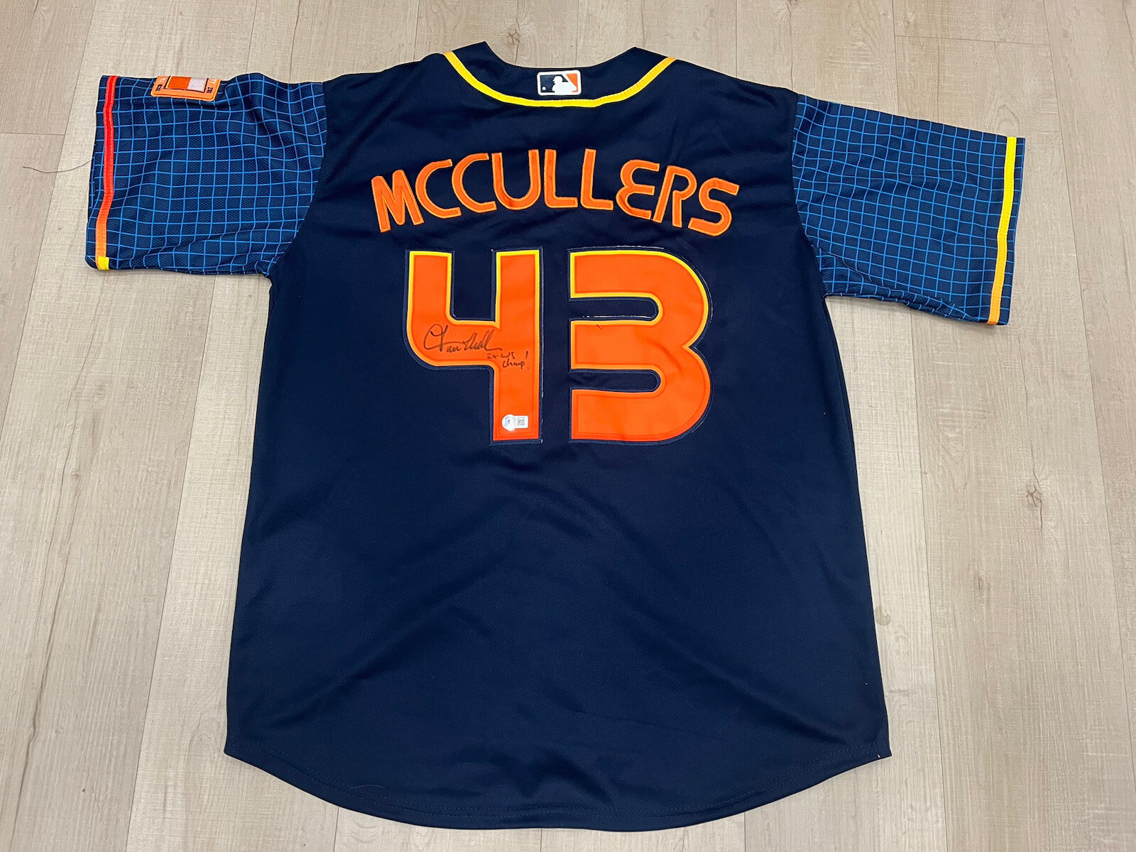 LANCE McCULLERS SIGNED CITY CONNECT HOUSTON ASTROS SPACE JERSEY BAS BECKETT