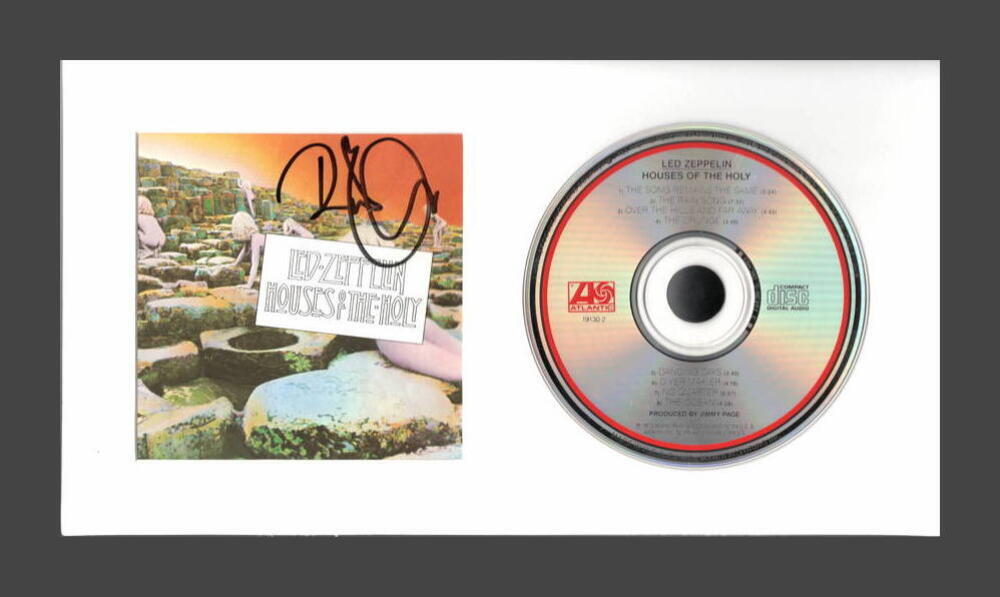 ROBERT PLANT SIGNED AUTOGRAPH LED ZEPPELIN HOUSES OF THE HOLY CD DISPLAY - JSA