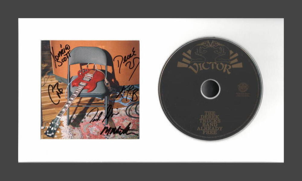 DEREK TRUCKS BAND (X6) SIGNED AUTOGRAPH ALREADY FREE FRAMED CD DISPLAY - PSA COA