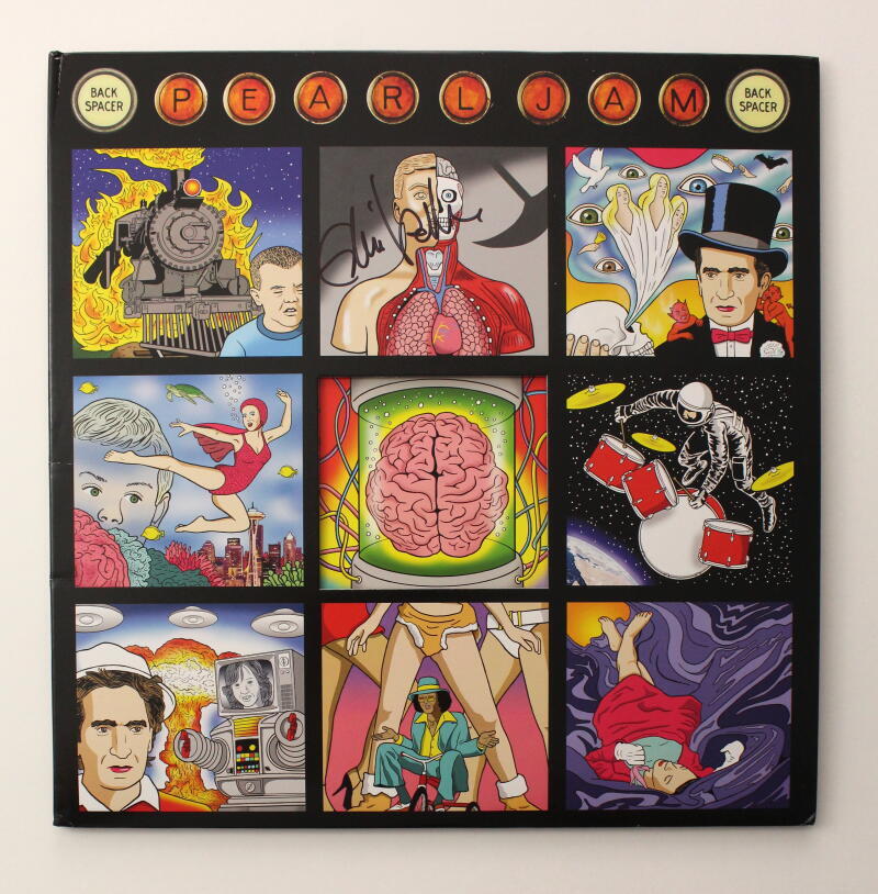 EDDIE VEDDER SIGNED AUTOGRAPH ALBUM VINYL RECORD - BACKSPACER RARE! W/ JSA COA