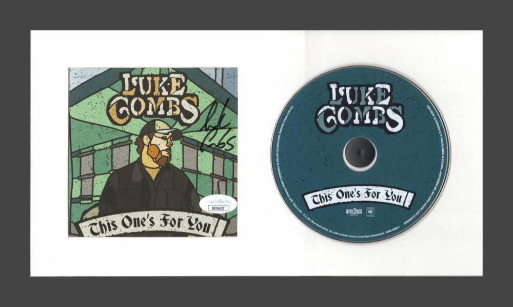 LUKE COMBS SIGNED AUTOGRAPH THIS ONE'S FOR YOU FRAMED CD DISPLAY - JSA COA
