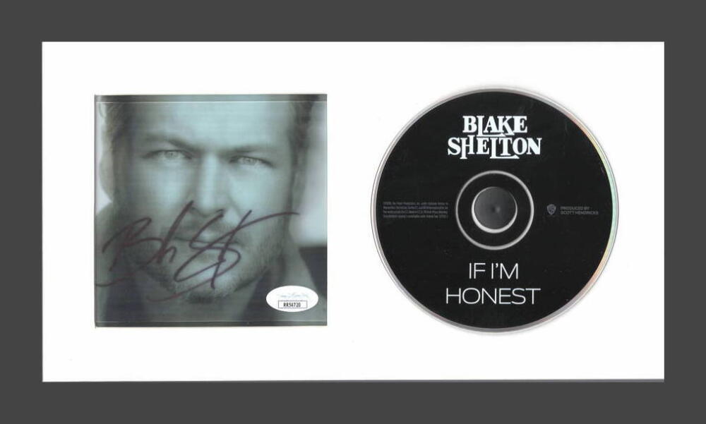 BLAKE SHELTON SIGNED AUTOGRAPH IF I'M HONEST FRAMED CD DISPLAY - RARE! JSA COA