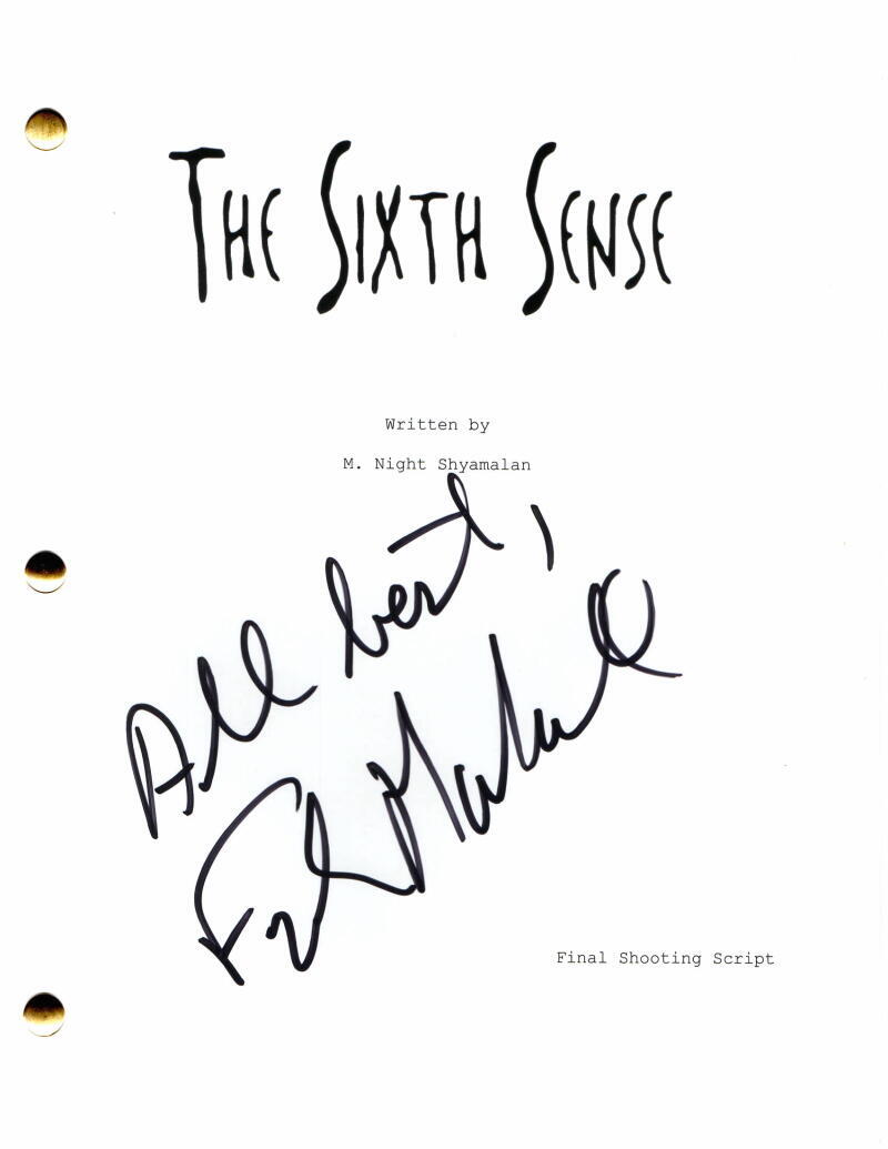 FRANK MARSHALL SIGNED AUTOGRAPH THE SIXTH SENSE MOVIE SCRIPT - W/ BRUCE WILLIS