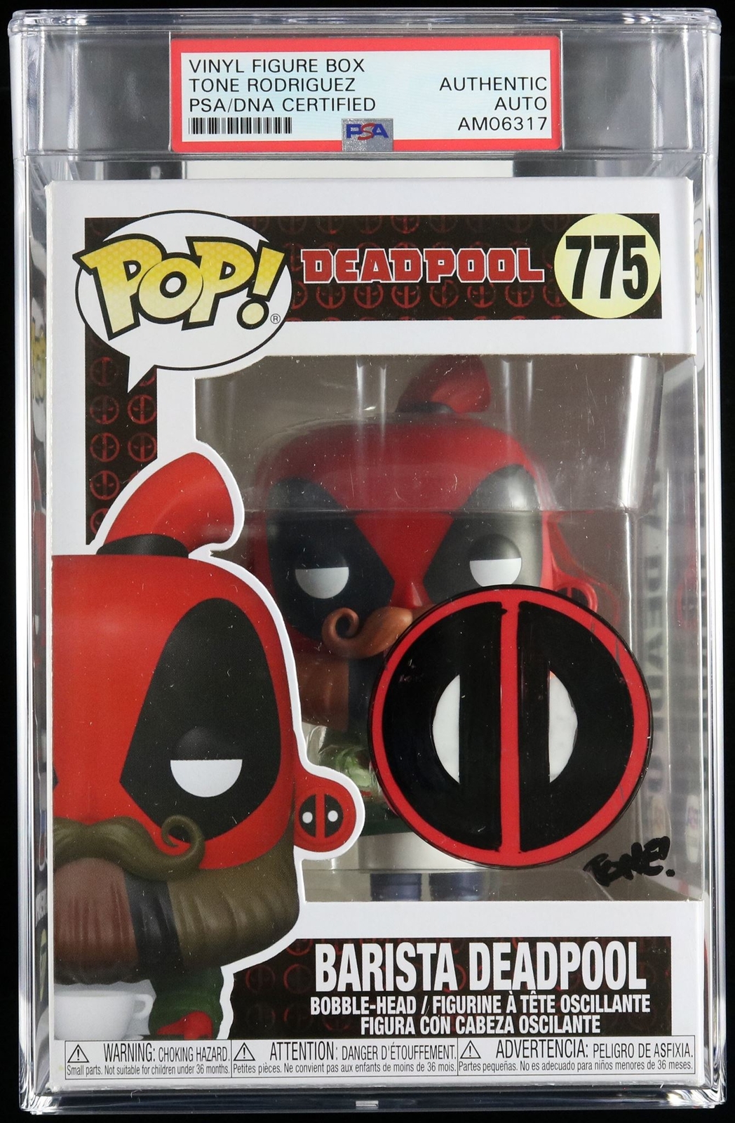 TONE RODRIGUEZ SIGNED FUNKO POP #775 PSA/DNA ENCAPSULATED BARISTA DEADPOOL AUTO COLLECTIBLE MEMORABILIA