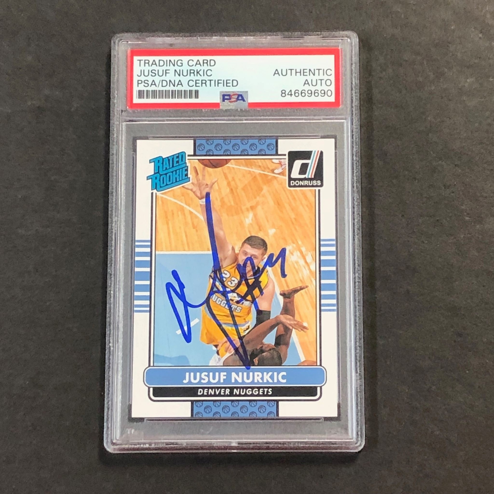 2014-15 Panini Donruss #210 JUSUF NURKIC Signed AUTO PSA Slabbed RC Nuggets