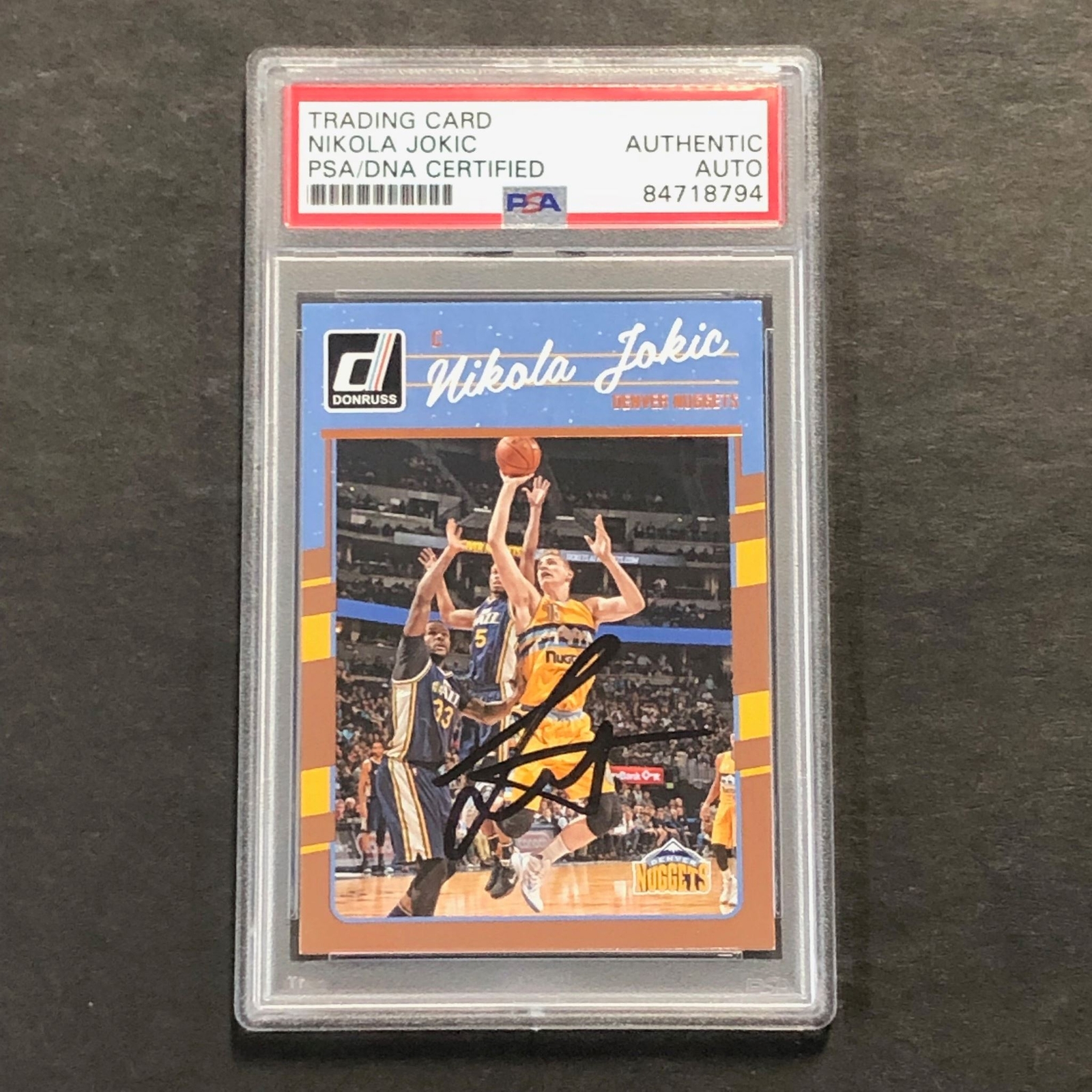 2016-17 Donruss #90 Nikola Jokic Signed PSA Slabbed Nuggets