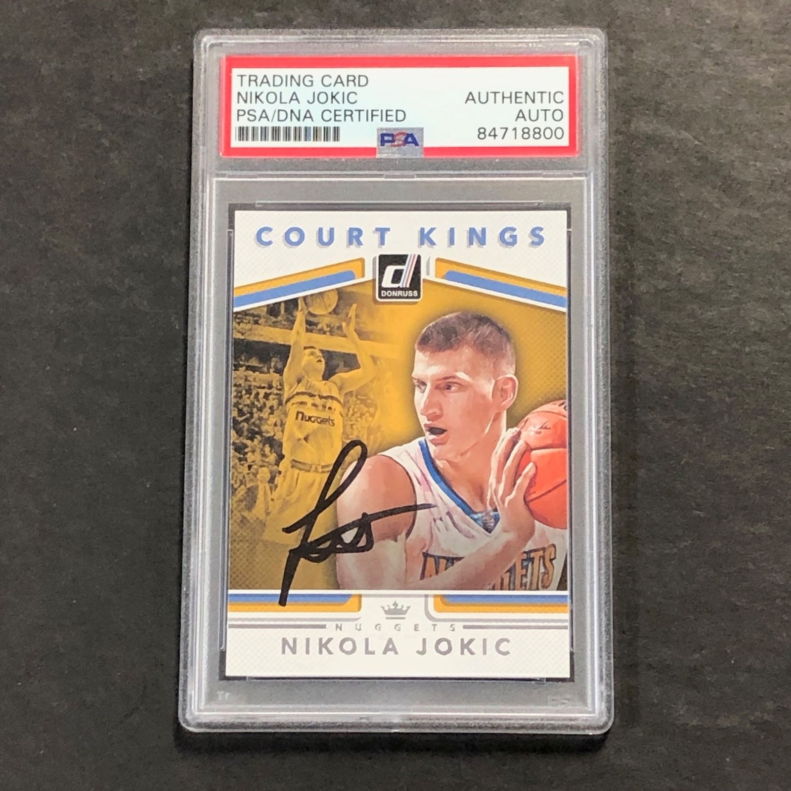 2017-18 Donruss Court Kings #40 NIKOLA JOKIC Signed PSA Slabbed Nuggets