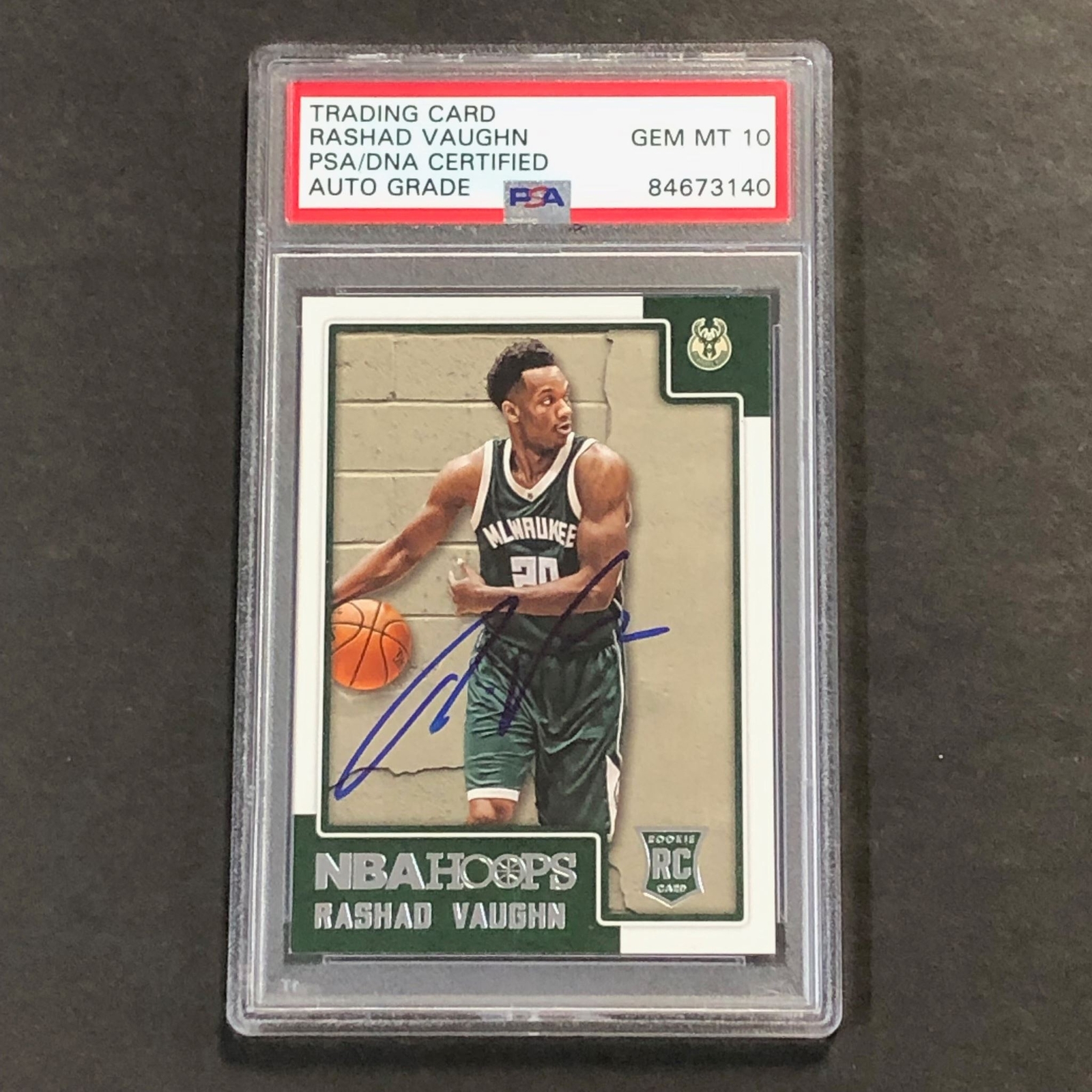2015-16 Panini NBA Hoops #269 Rashad Vaughn Signed Card AUTO 10 PSA Slabbed RC R