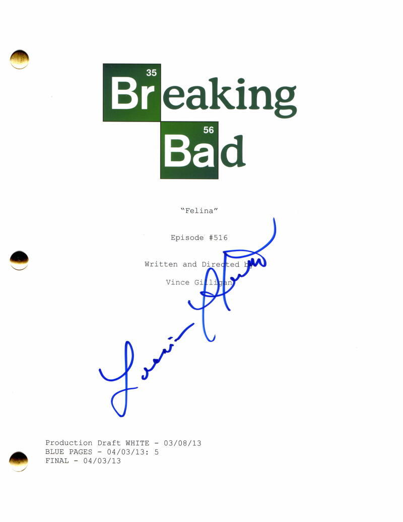 JESSICA HECHT SIGNED AUTOGRAPH BREAKING BAD FELINA FINAL EPISODE FULL SCRIPT
