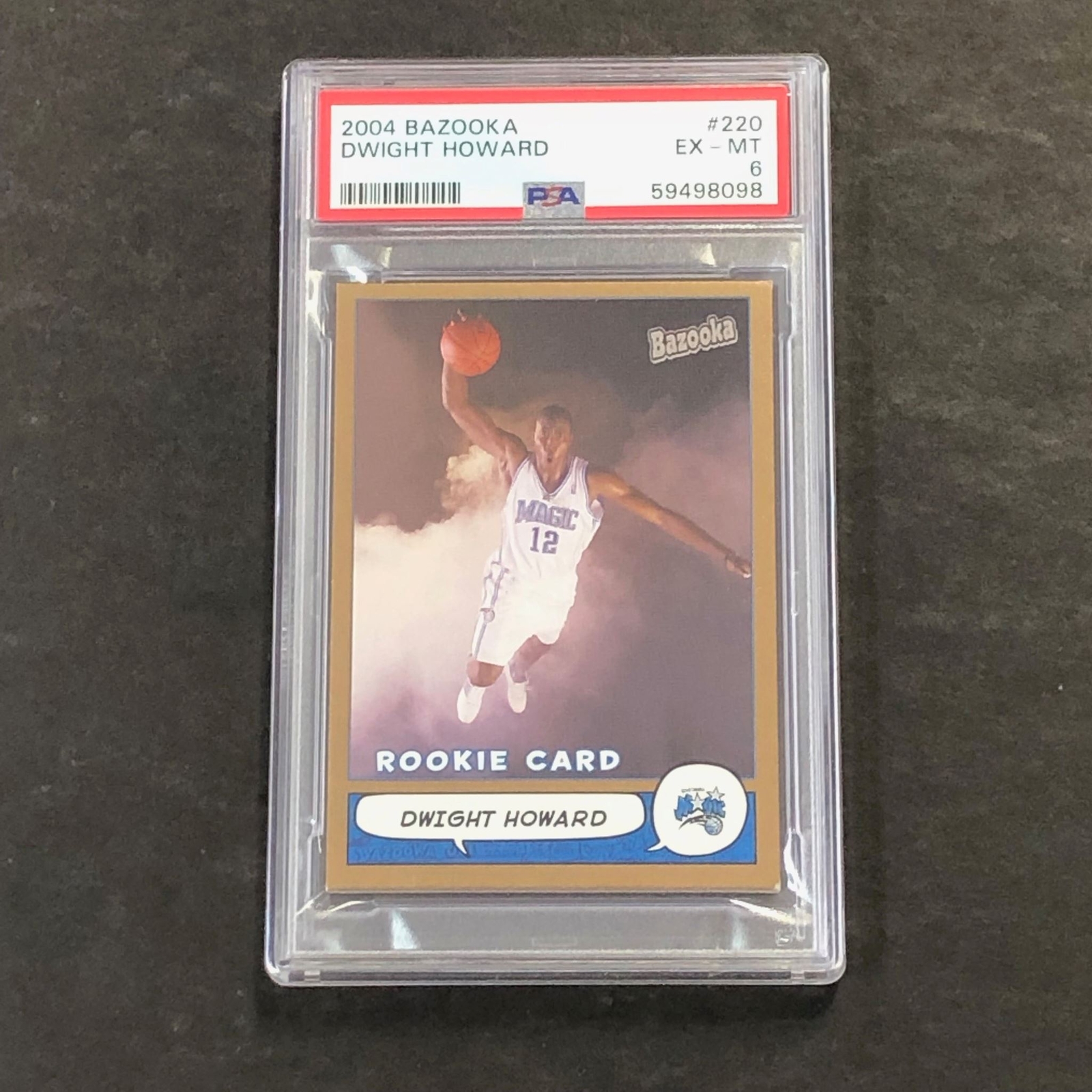 2004 Bazooka #220 Dwight Howard PSA 6 EX-MT Magic