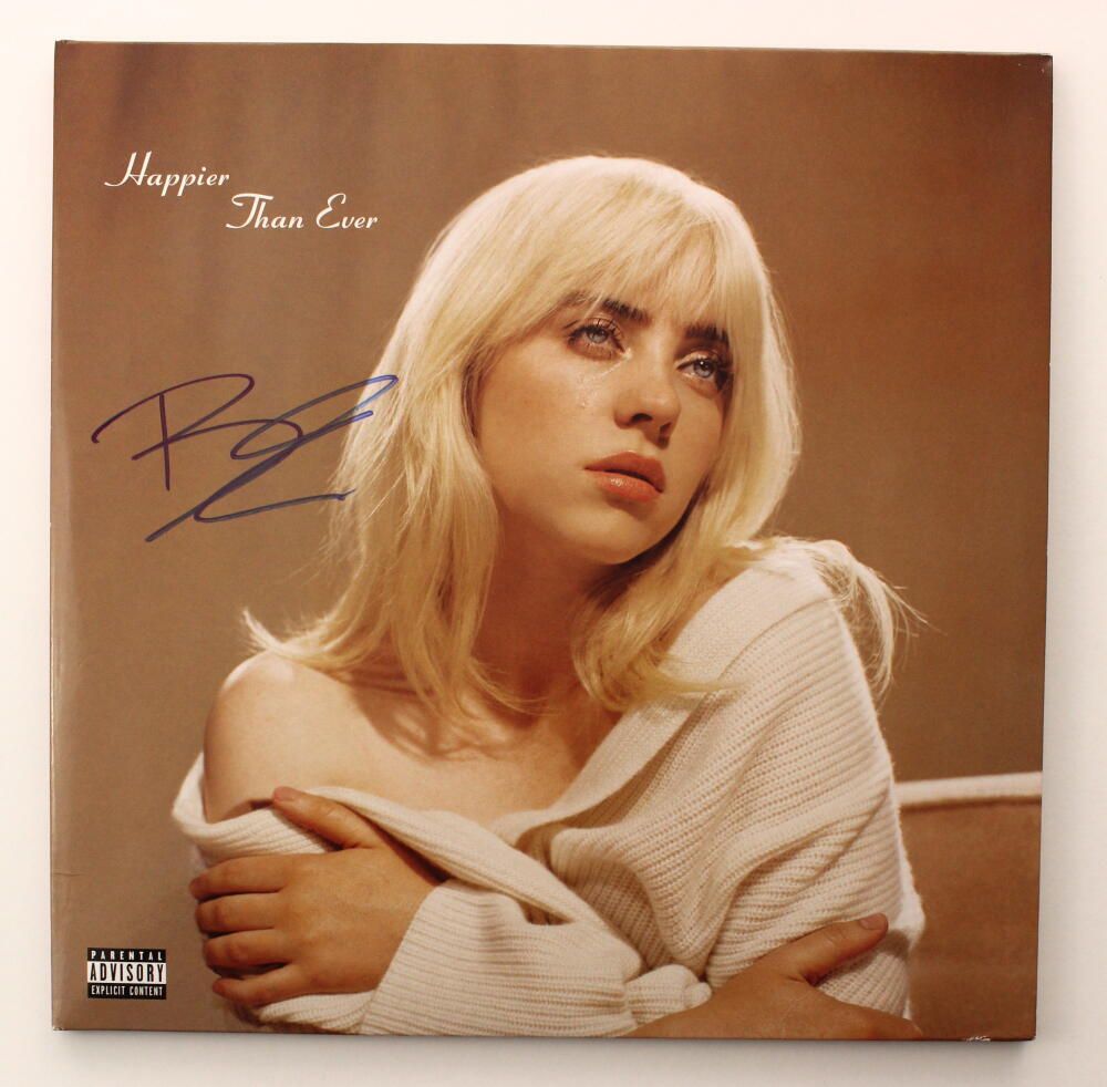 BILLIE EILISH SIGNED AUTOGRAPH ALBUM VINLY RECORD HAPPIER THAN EVER W/ JSA COA
