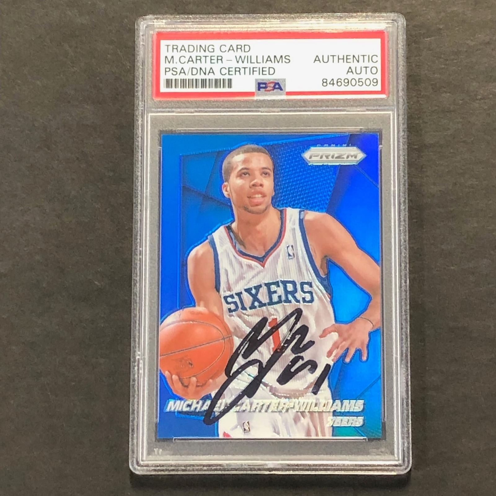 2013-14 Panini Prizm #118 Michael Carter-Williams Signed Card AUTO PSA Slabbed 7