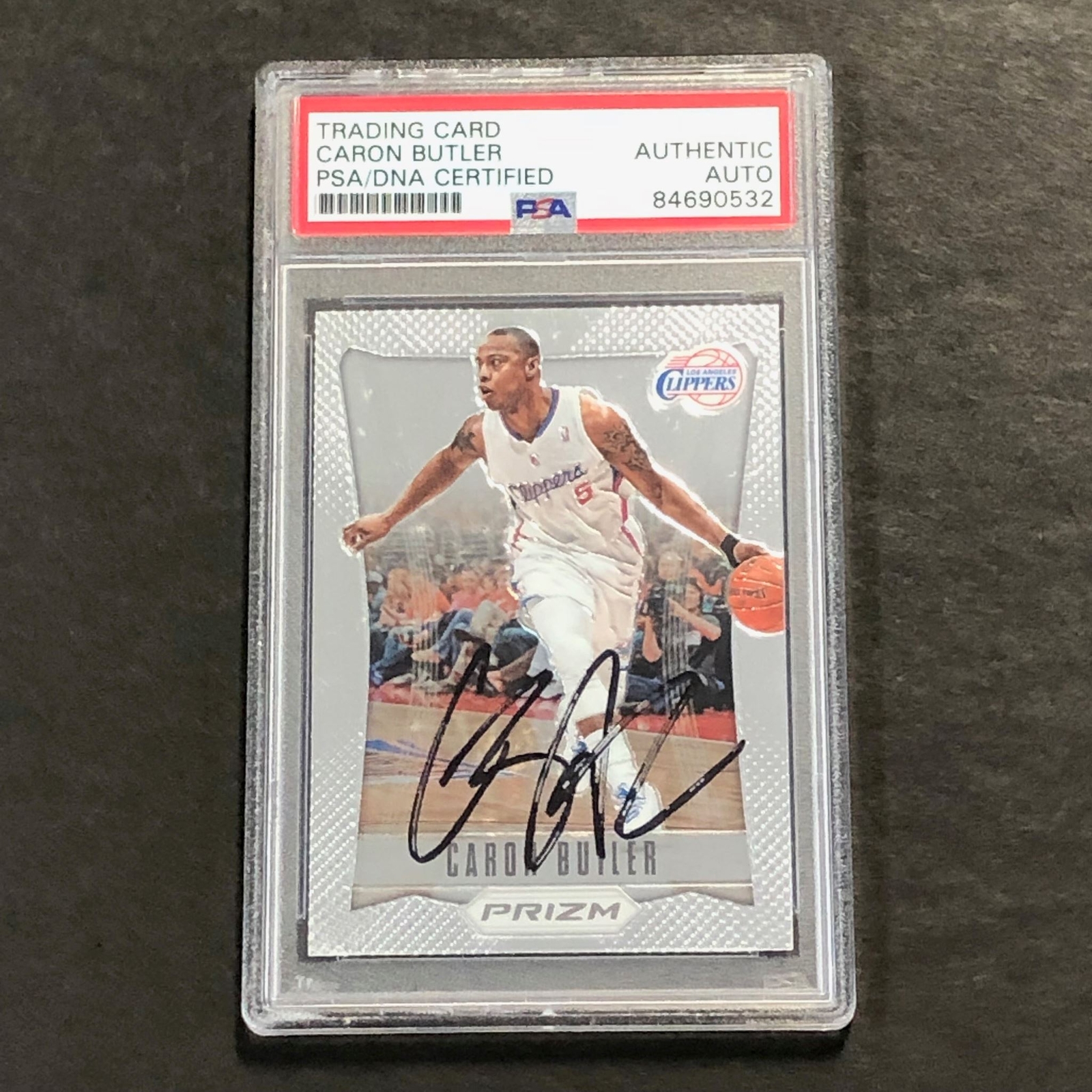 2012-13 Panini Prizm #89 Caron Butler Signed Card AUTO PSA Slabbed Clippers