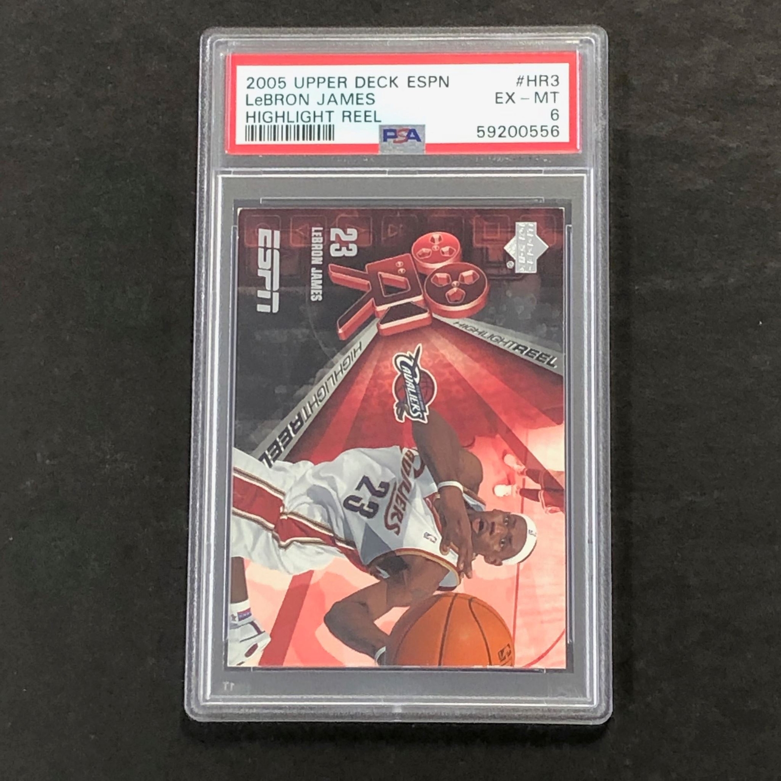 2005 Upper Deck ESPN #HR3 Lebron James PSA 6 EX-MT Highlight Reel