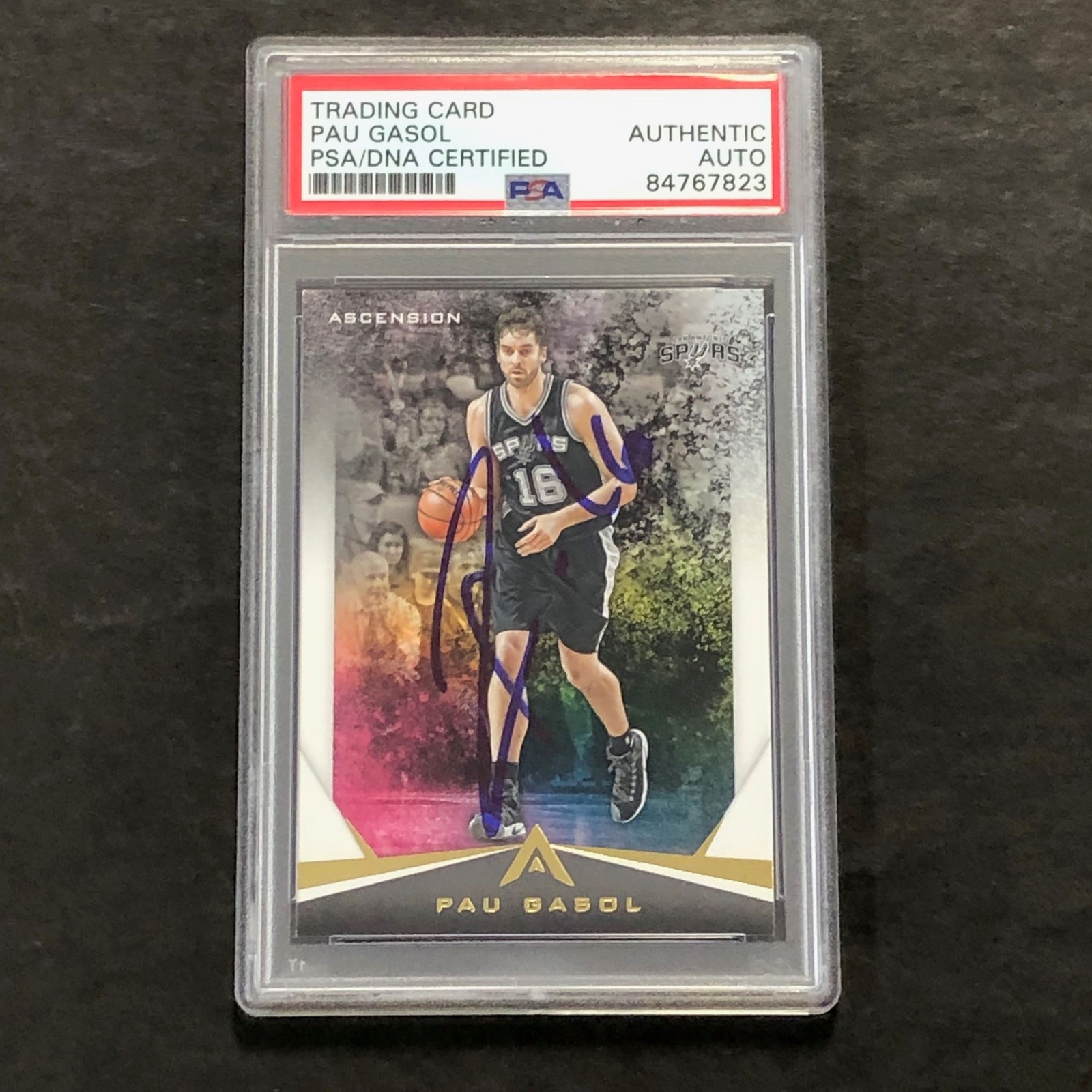 2016-17 Panini Ascension #93 Pau Gasol Signed Card AUTO PSA Slabbed Spurs