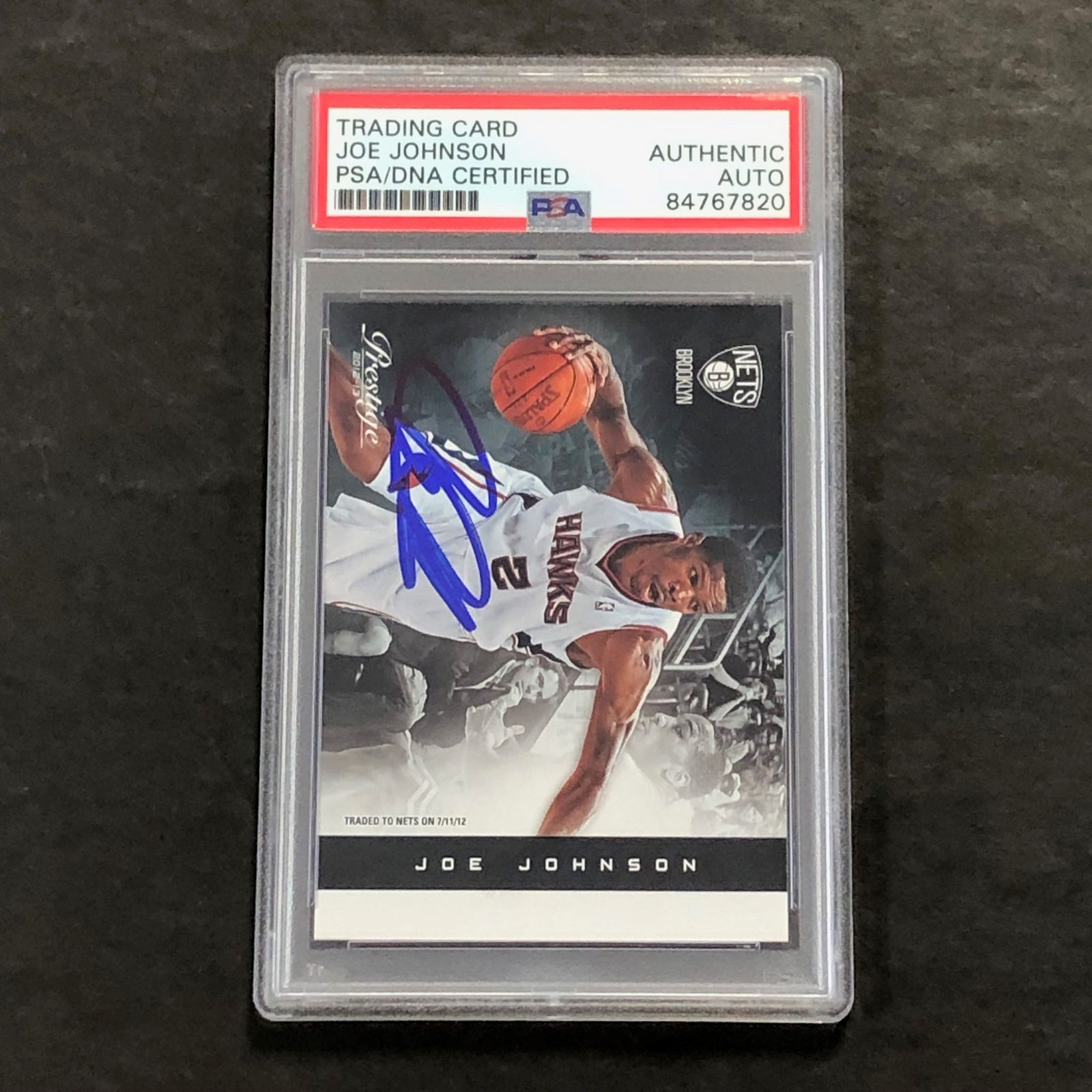 2012-13 Panini Prestige #83 Joe Johnson Signed Card AUTO PSA Slabbed Nets