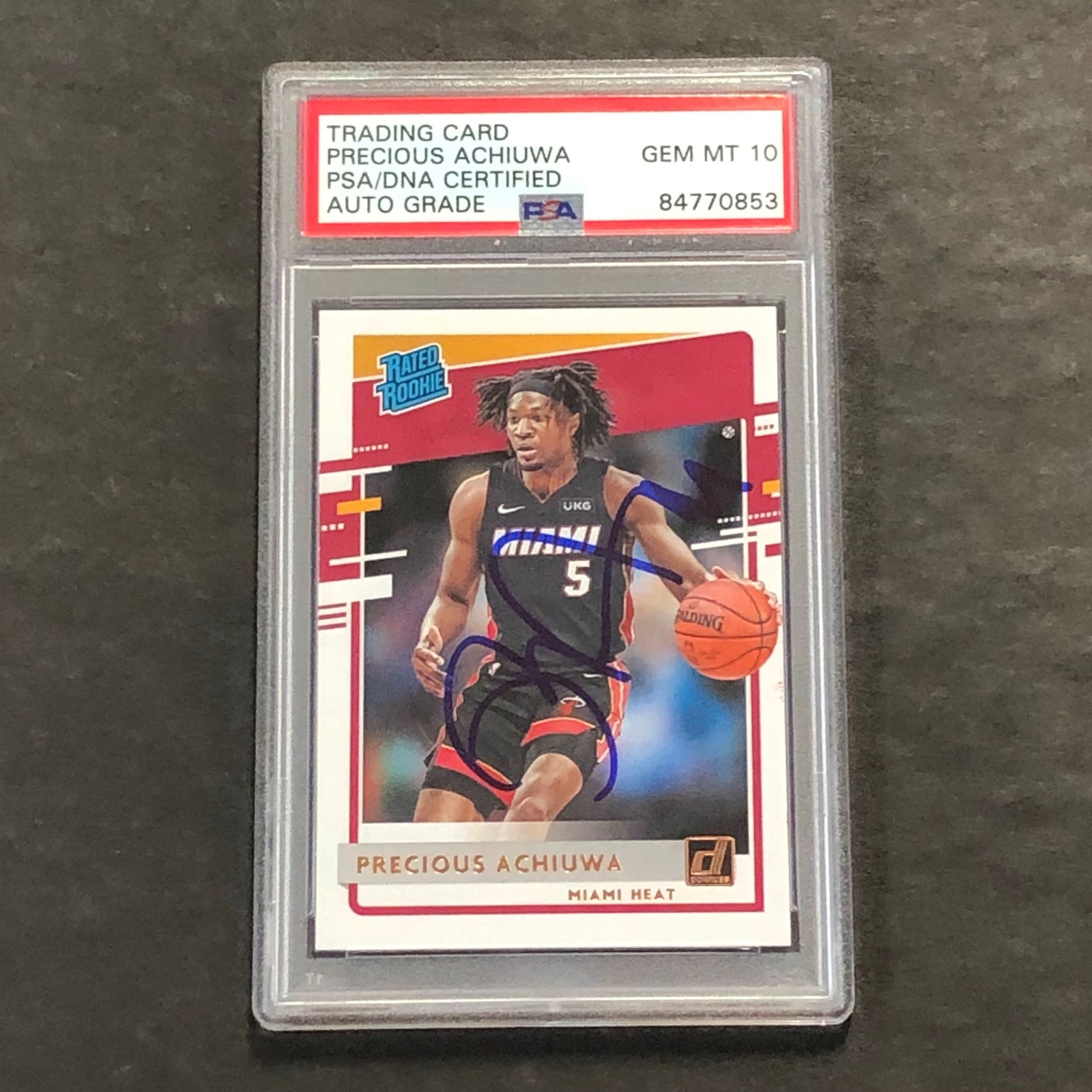 2020-21 Panini Donruss #236 PRECIOUS ACHIUWA Signed Card AUTO 10 PSA/DNA Slabbed