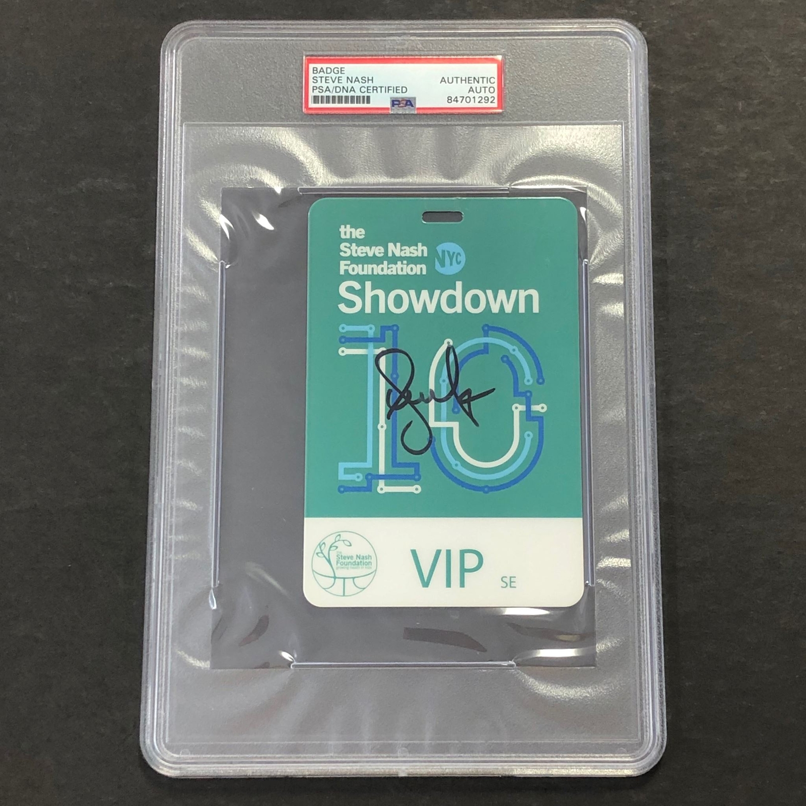 STEVE NASH SIGNED VIP PASS AUTO PSA SLABBED SUNS COLLECTIBLE MEMORABILIA