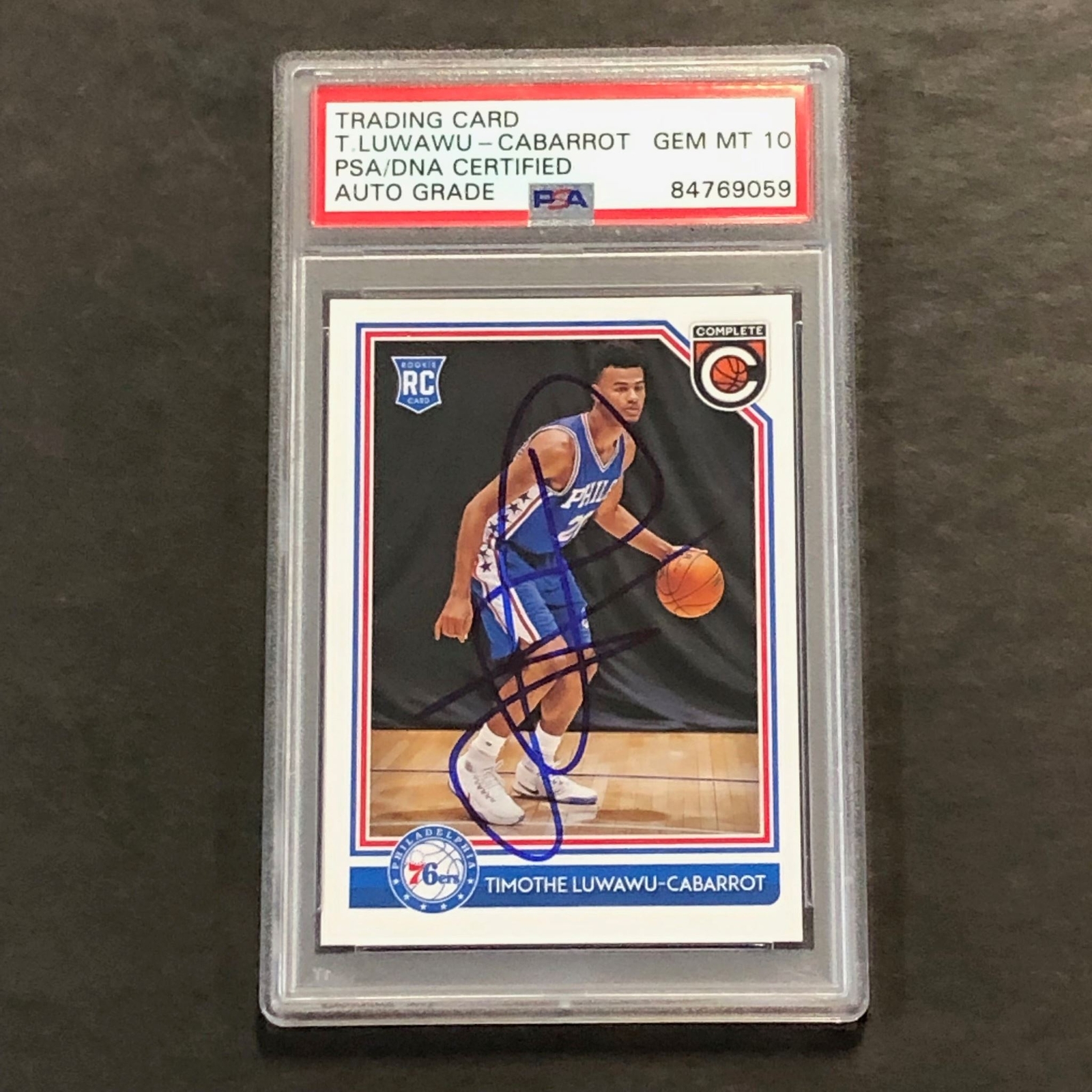 2016-17 NBA Complete #10 Timothe Luwawu-Cabarrot Signed Card AUTO 10 PSA Slabbed