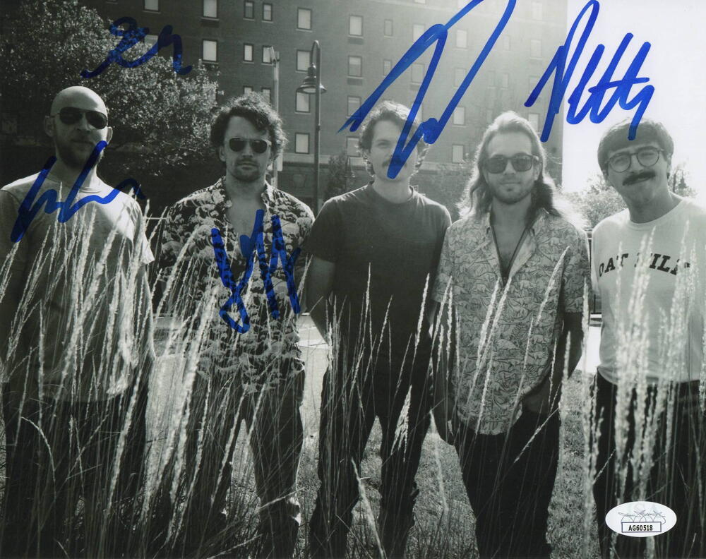 GOOSE FULL BAND (X5) SIGNED AUTOGRAPH 8X10 PHOTO - UNDECIDED EP RARE W/ JSA COA