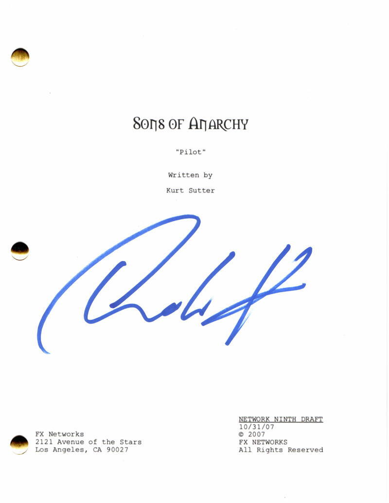 CHARLIE HUNNAM SIGNED AUTOGRAPH SONS OF ANARCHY FULL PILOT SCRIPT - JAX TELLER