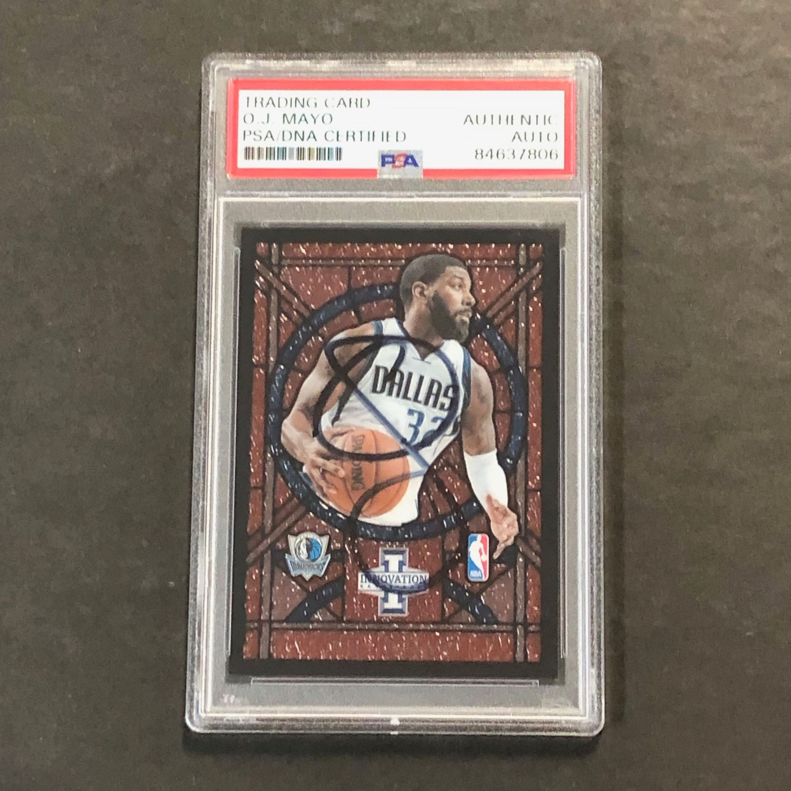 2012-13 Panini Innovations #33 O.J. Mayo Signed Card AUTO PSA Slabbed Mavericks