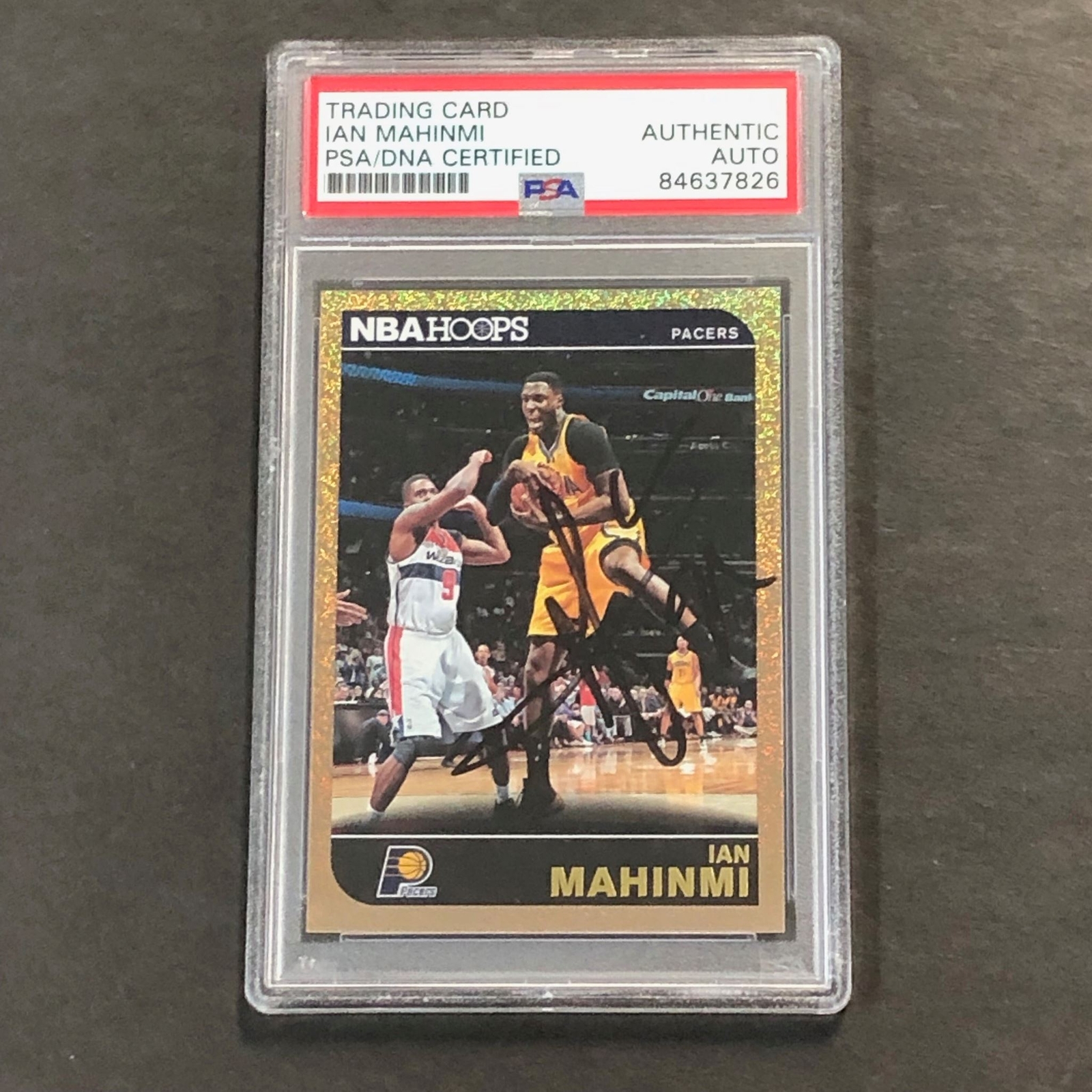 2014-15 NBA Hoops #194 Ian Mahinmi Signed Card AUTO PSA Slabbed Pacers