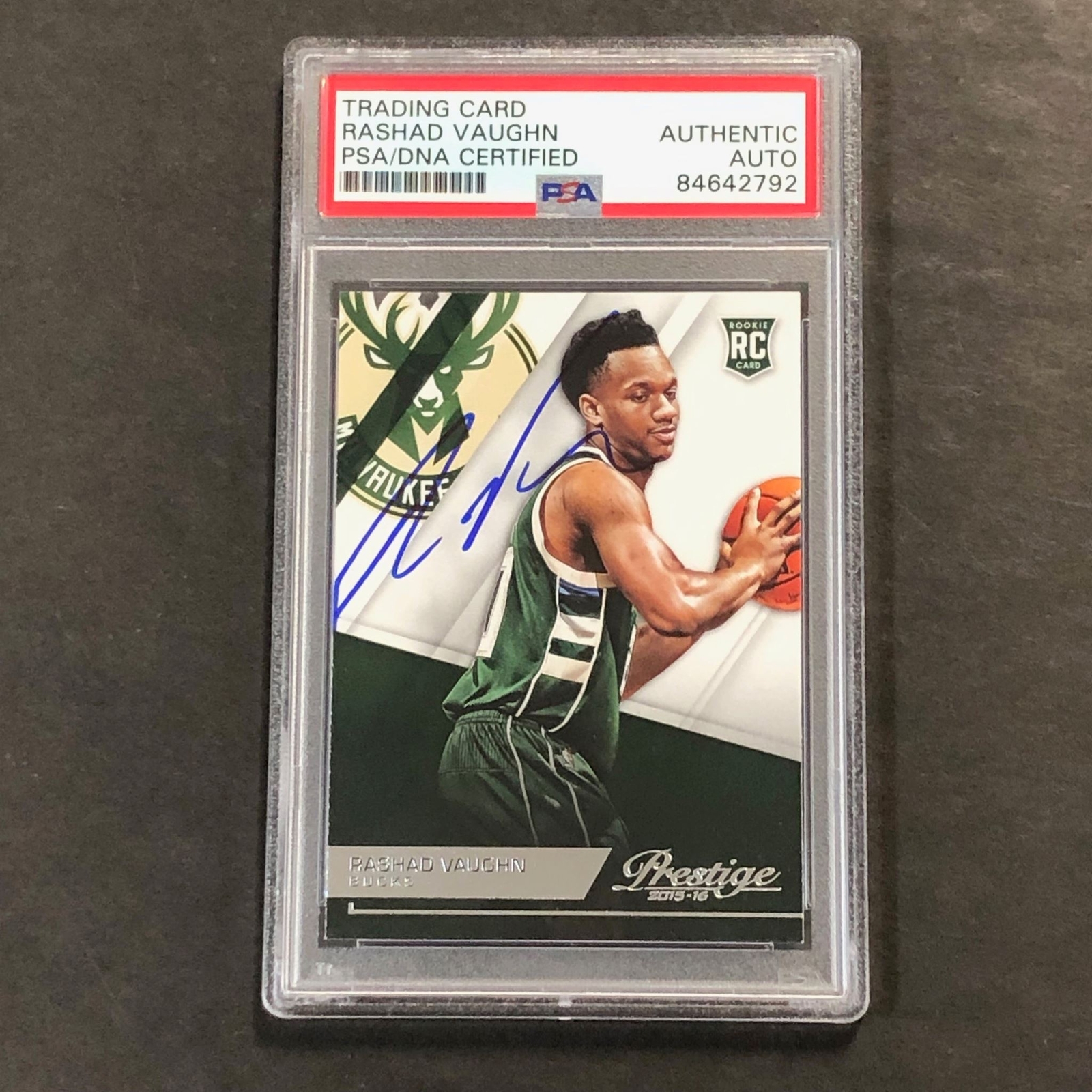 2015-16 Panini Prestige #205 Rashad Vaughn Signed Card AUTO PSA Slabbed RC Rooki