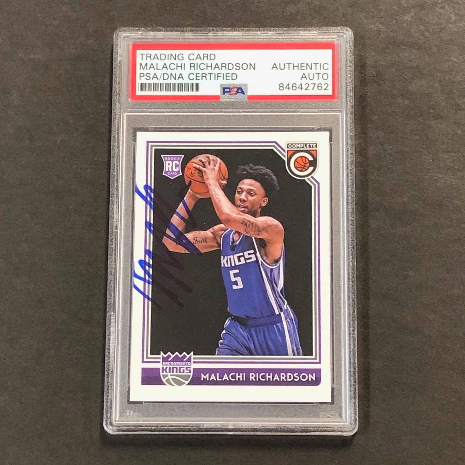 2016-17 Panini Complete #156 Malachi Richardson Signed Card AUTO PSA Slabbed RC