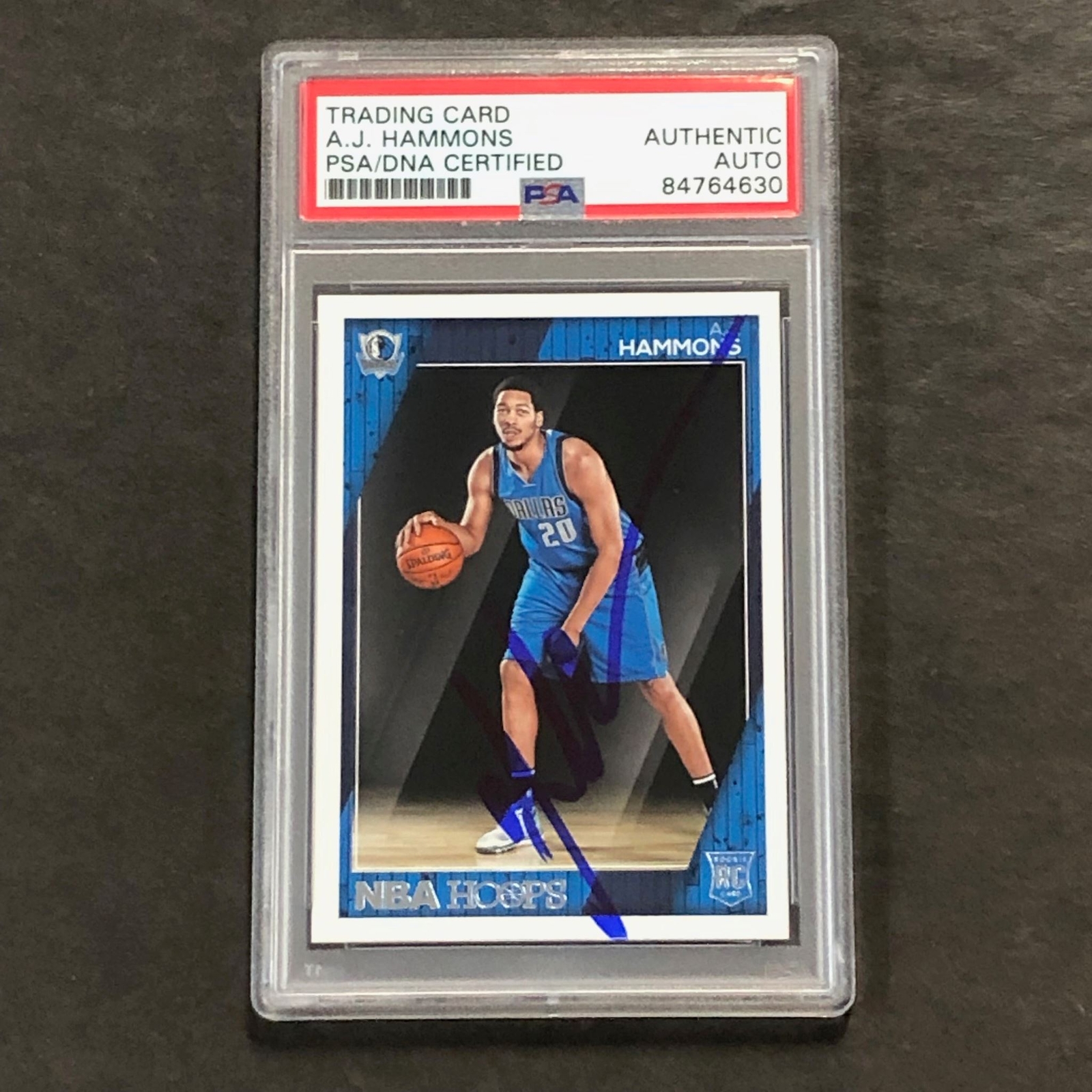 2016-17 NBA Hoops #297 A.J Hammons Signed Card AUTO PSA Slabbed Dallas Mavericks