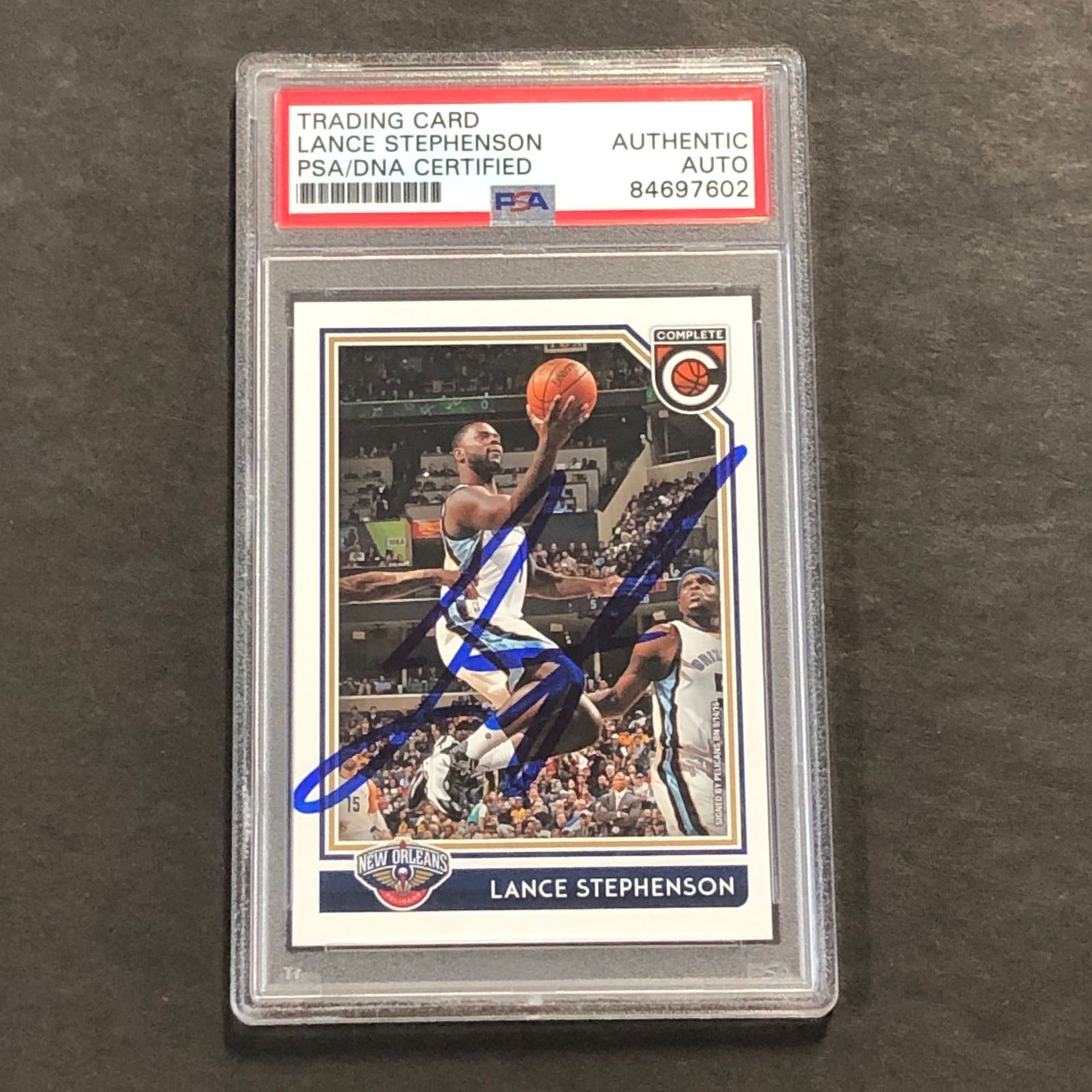 2016-17 Panini Complete #257 Lance Stephenson Signed Card AUTO PSA Slabbed Pelic