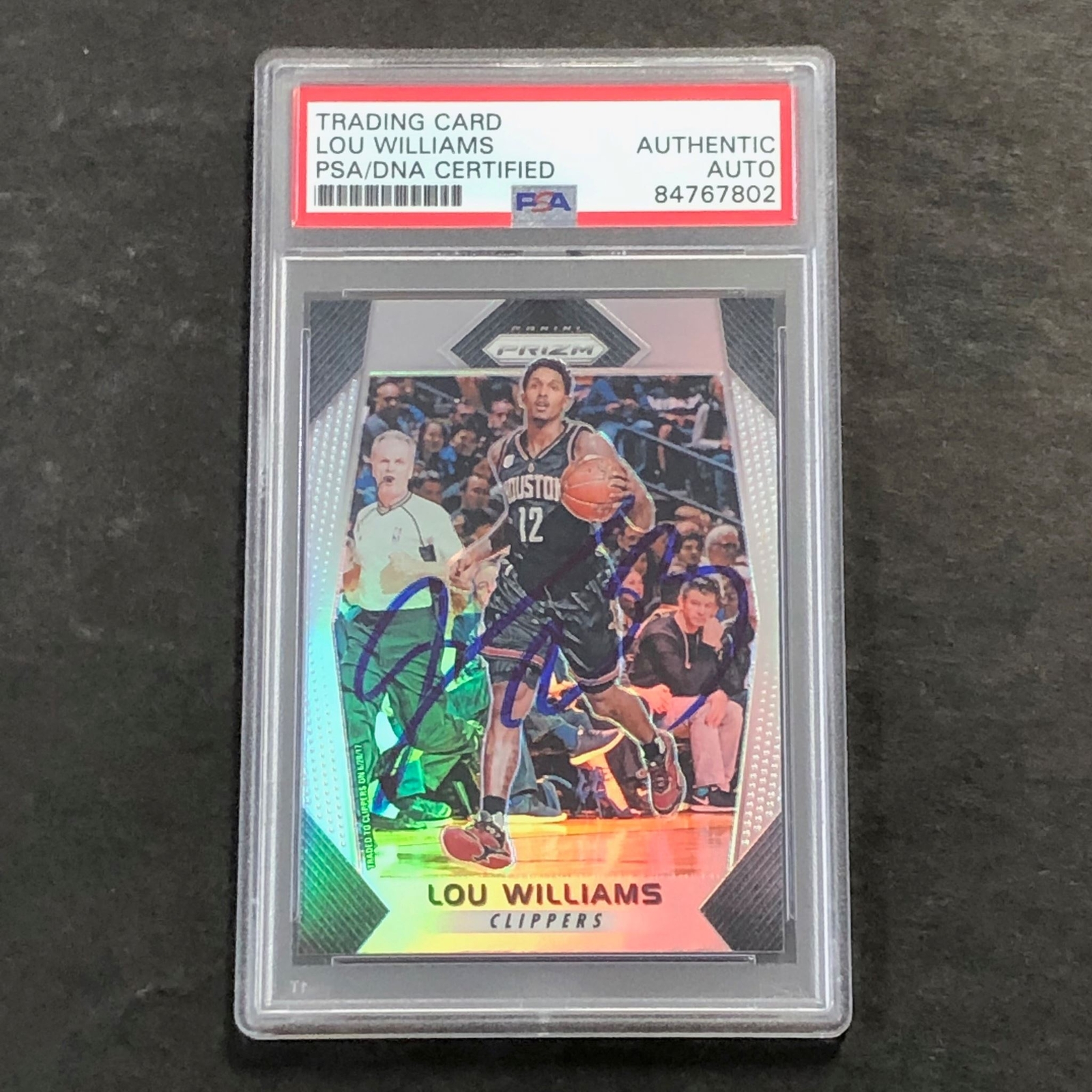 2017-18 Panini Prizm #218 Louis Lou Williams Signed Card AUTO PSA Slabbed Clippe