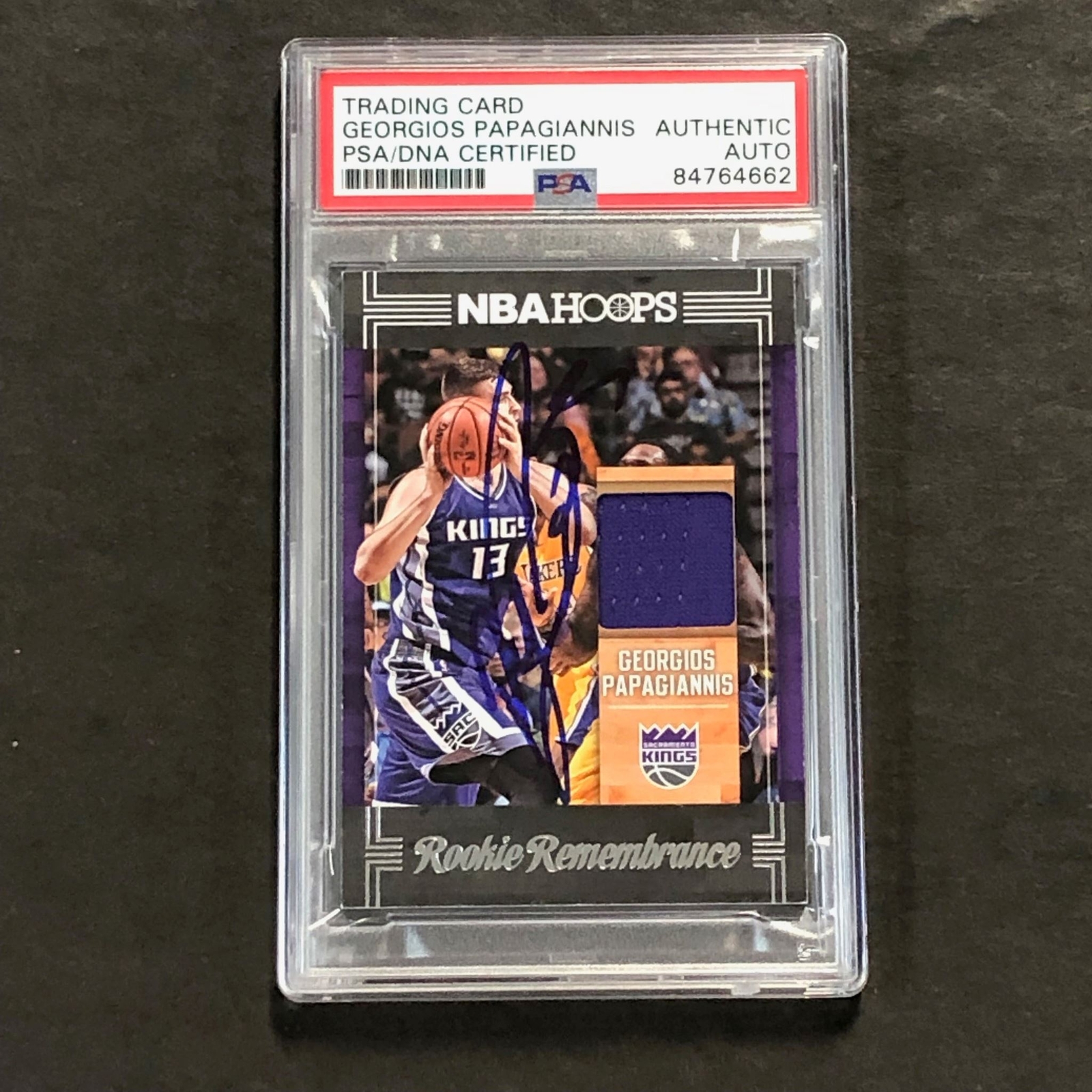 2016-17 Panini NBA Hoops #RR-DP Georgios Papagiannis Signed Card AUTO PSA Slabbe