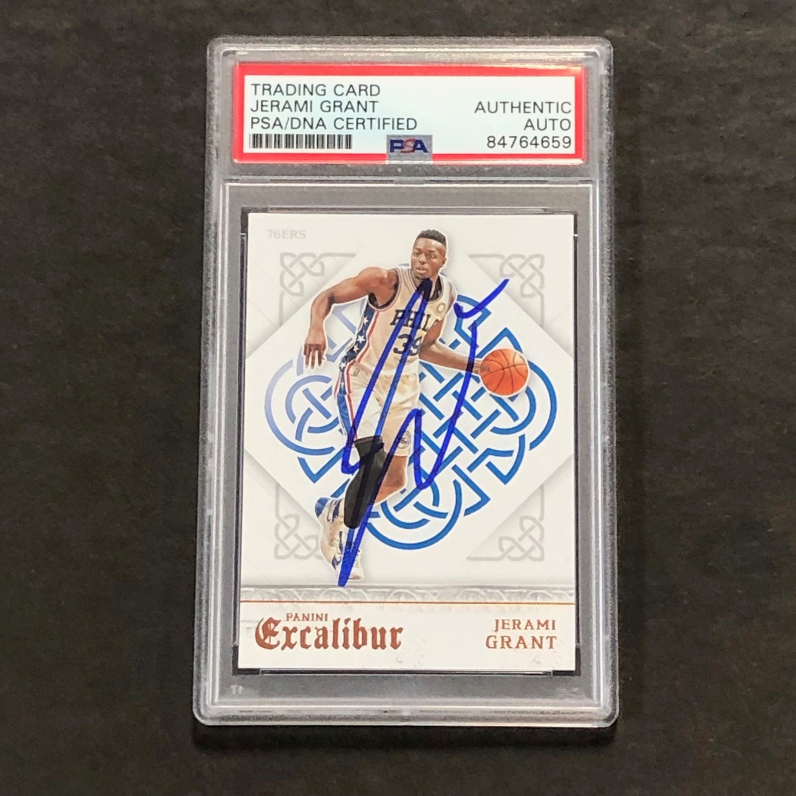 2015-16 Panini Excalibur #23 Jerami Grant Signed Card AUTO PSA Slabbed 76ers